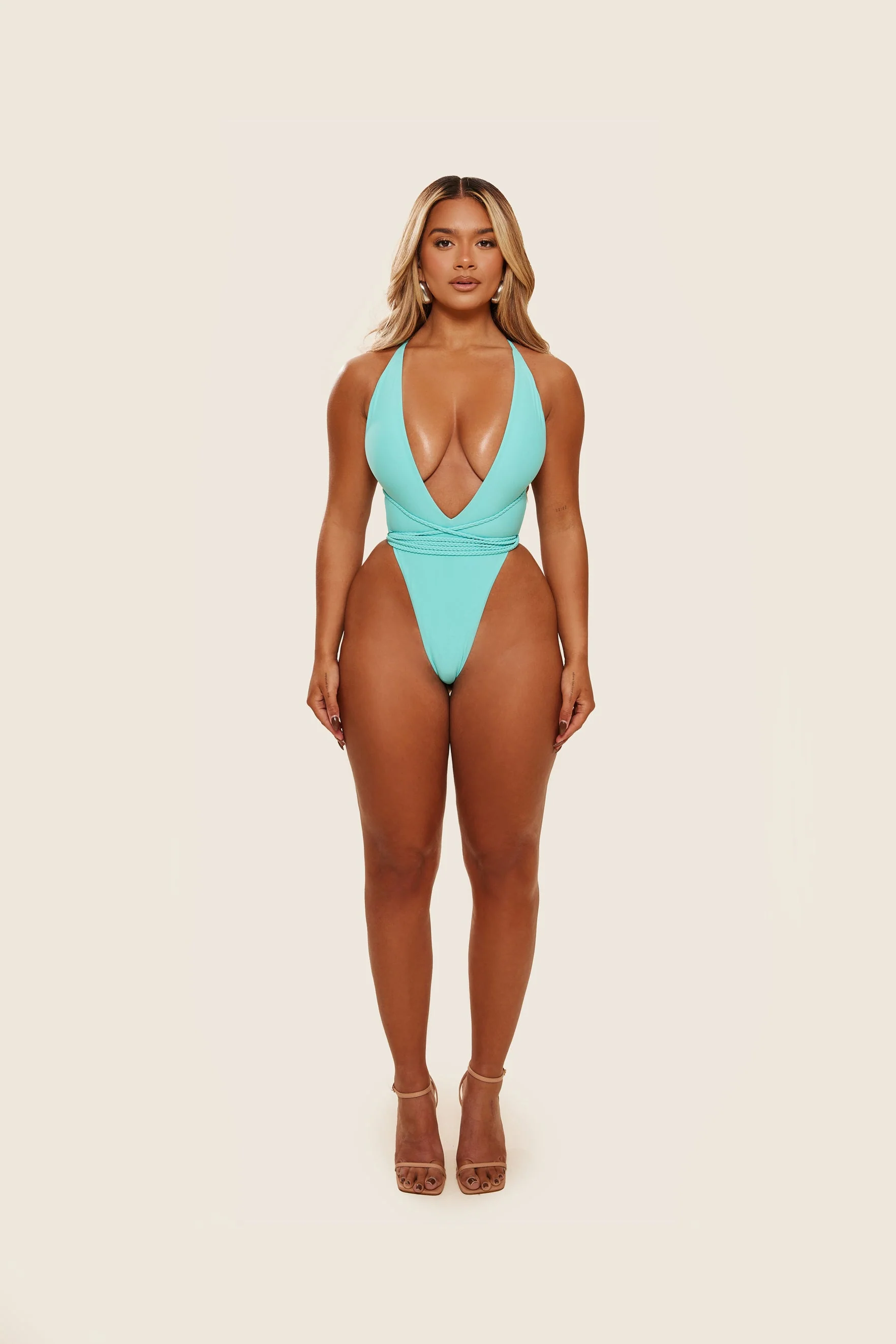 Fishtail Swim in Aqua Blue