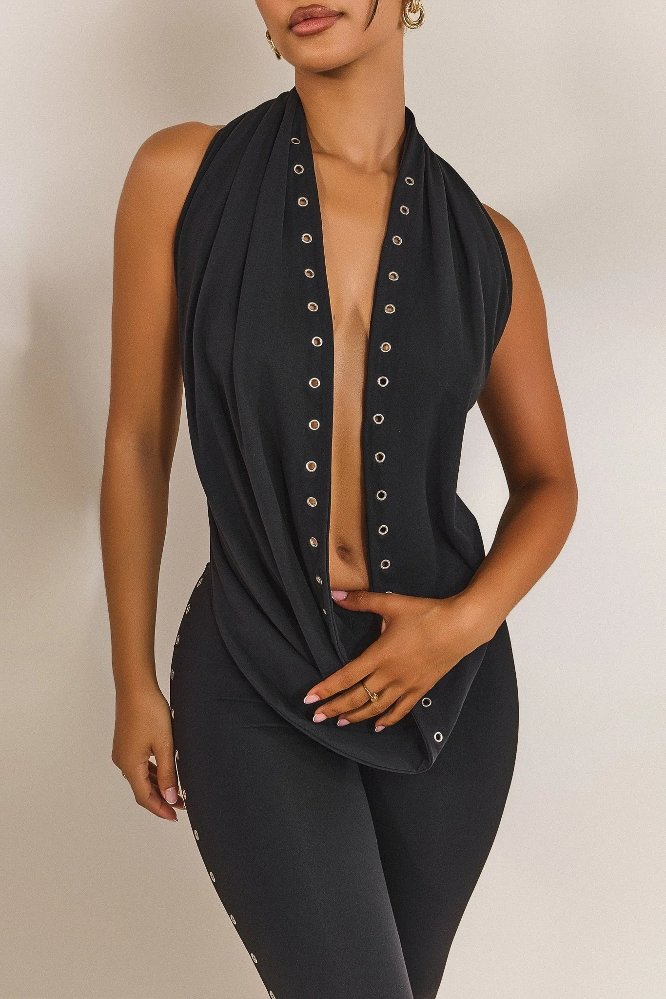 The Leia Top in Black Eyelet - Image 8