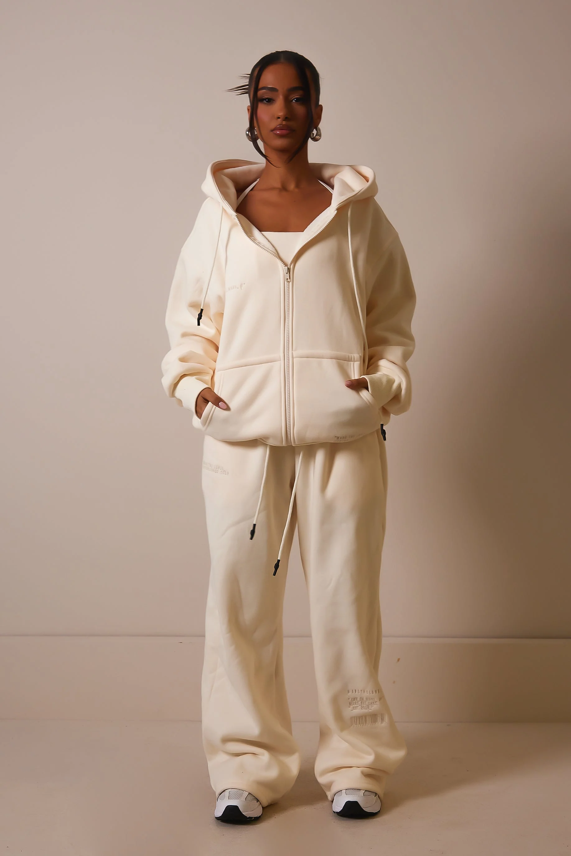 Life On Mars Zip Jacket in Cream
