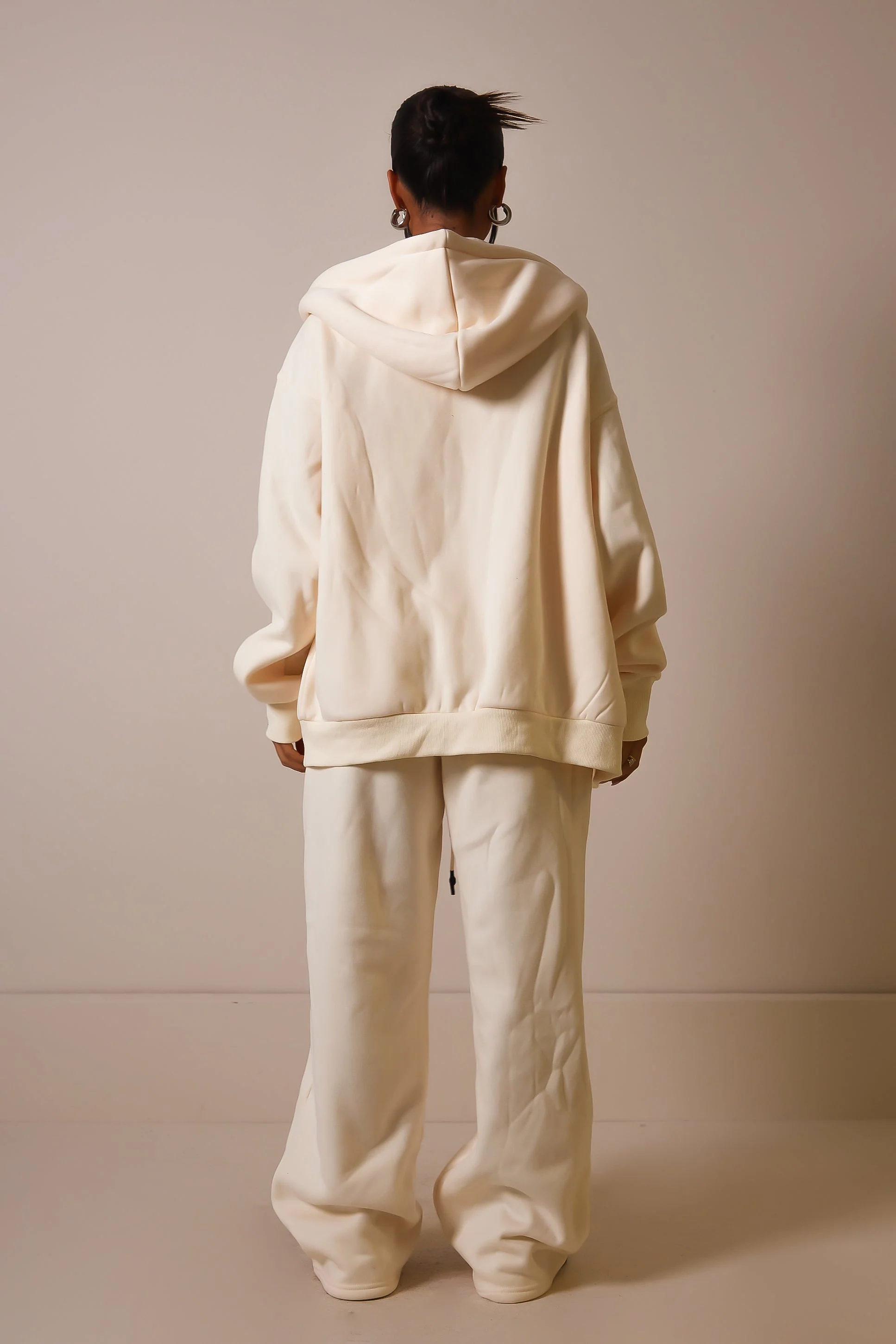 Life On Mars Zip Jacket in Cream - Image 3