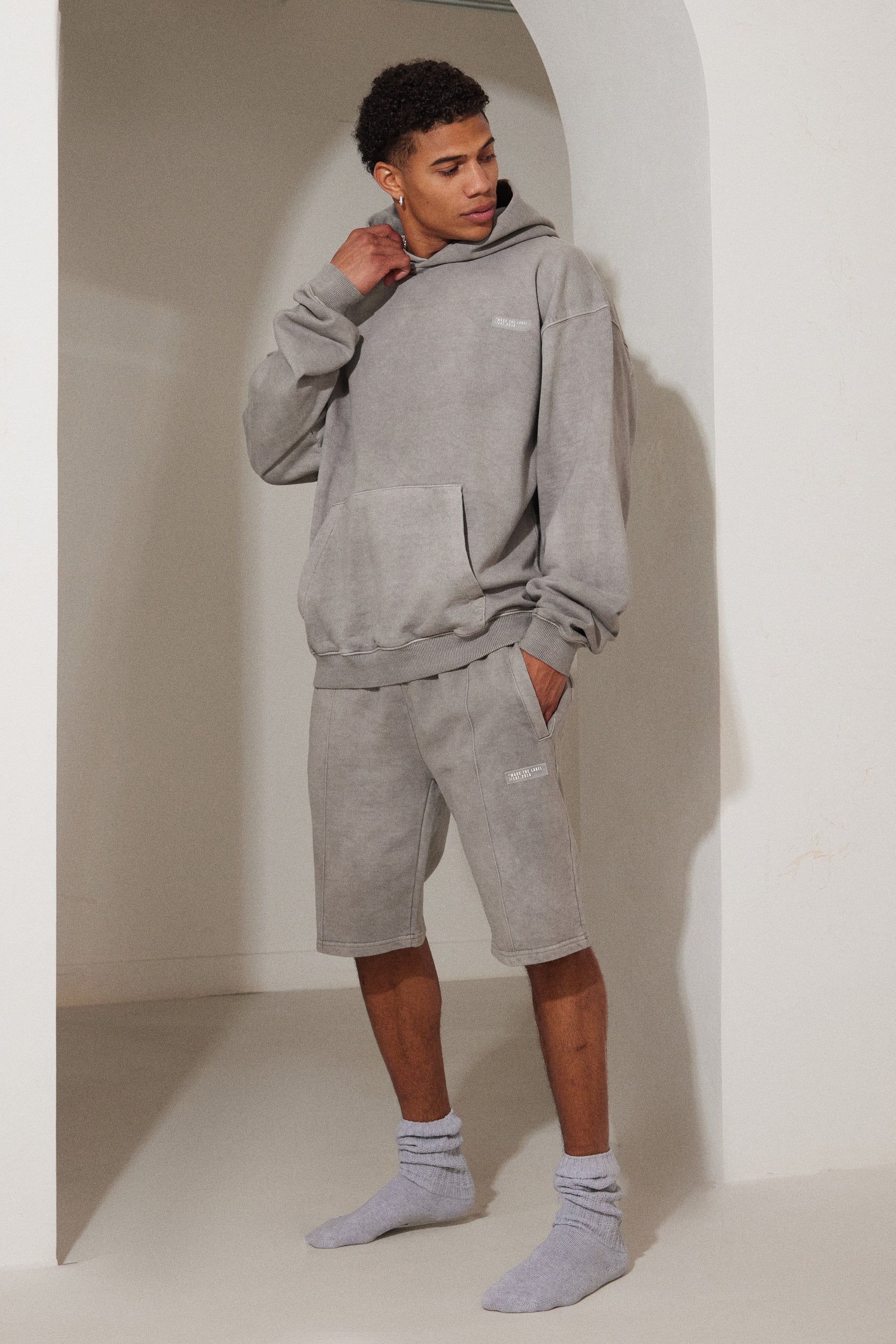 Men's Shorts in Grey Wash - Image 4