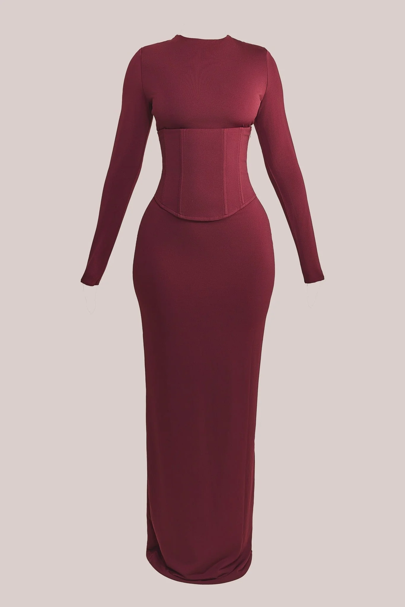 The Long Sleeve Sandra Maxi in Red - Image 5