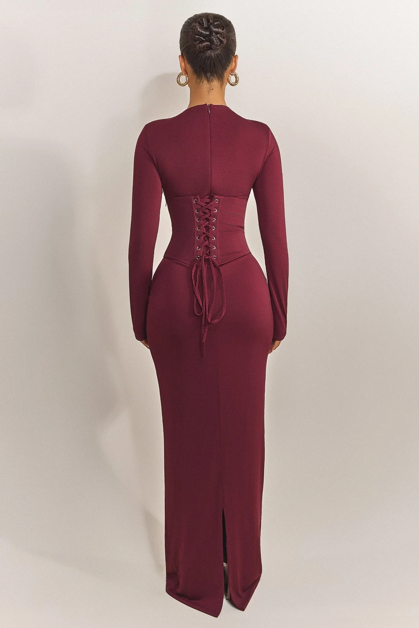 The Long Sleeve Sandra Maxi in Red - Image 6