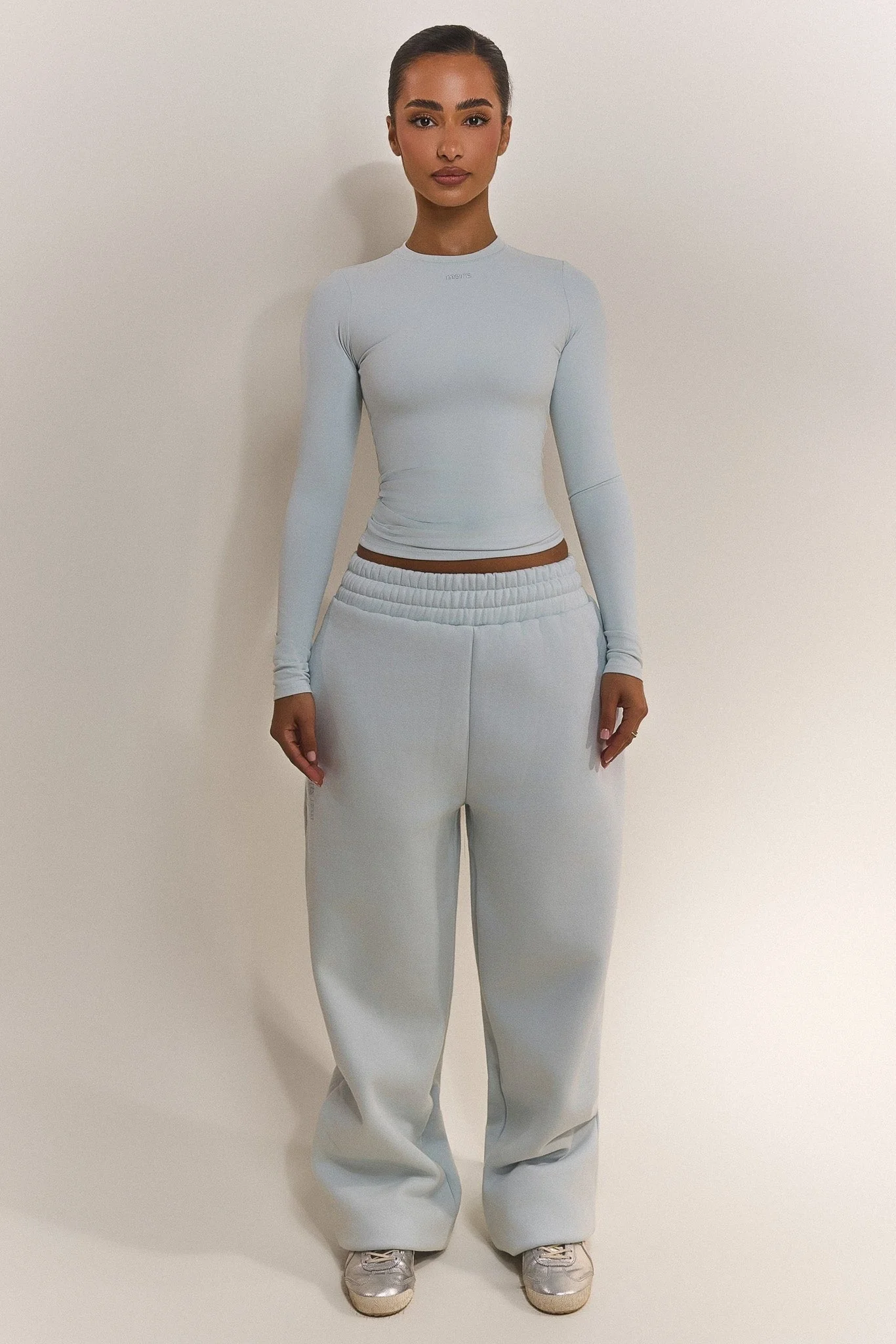 The Sculpt Long Sleeve Top in Baby Blue