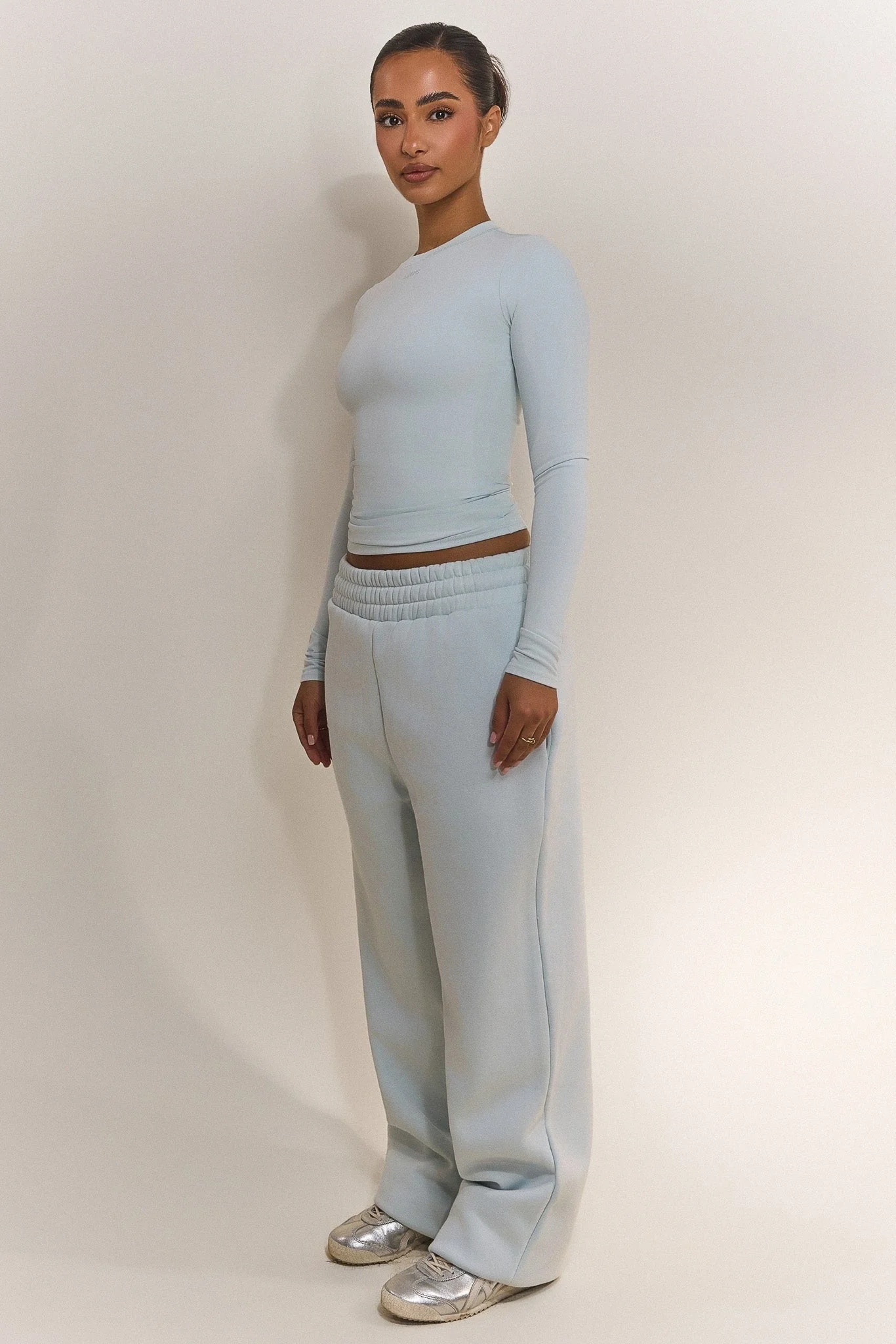 The Sculpt Long Sleeve Top in Baby Blue - Image 2