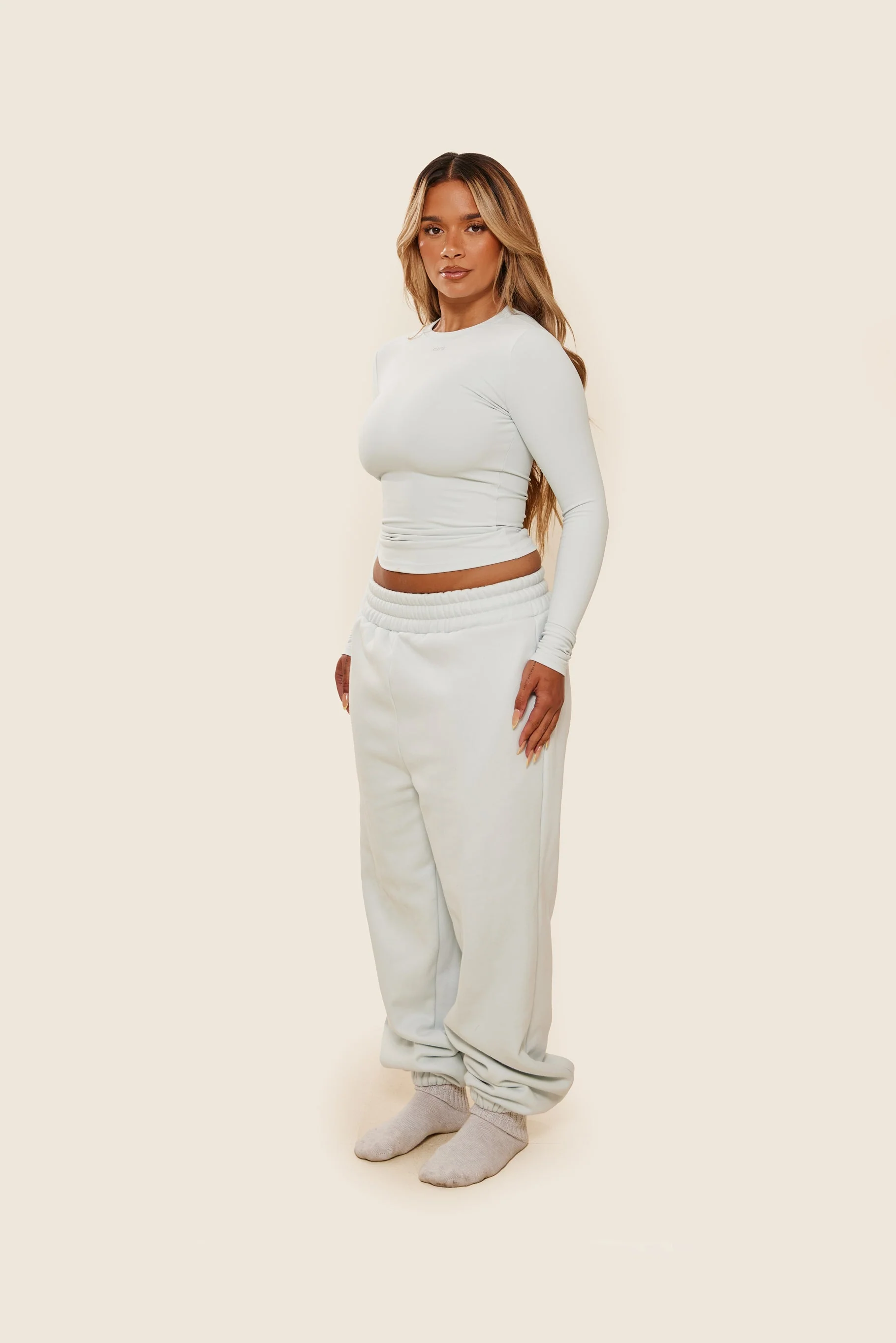 The Sculpt Long Sleeve Top in Baby Blue - Image 8