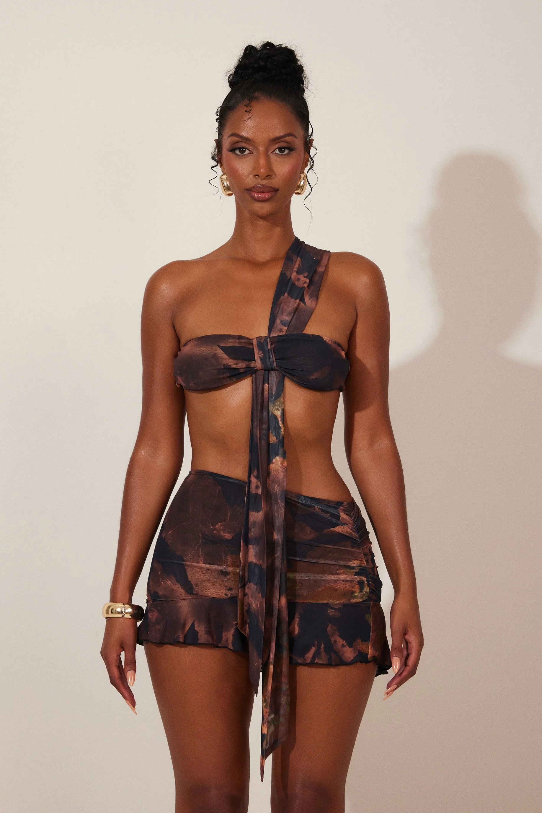 The Adanna Set in Brown Print - Image 3