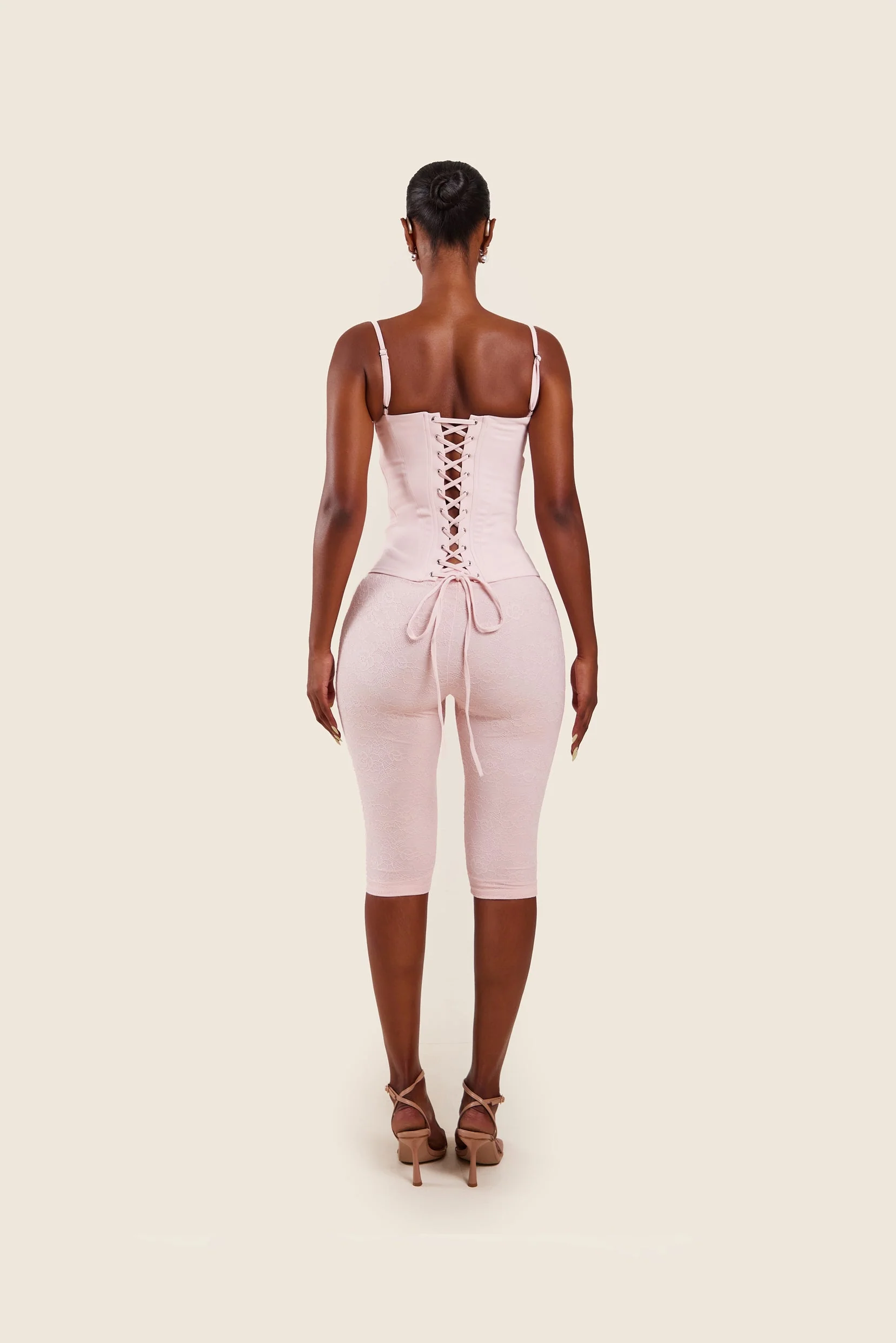 The Brielle Capri Bottoms in Baby Pink - Image 3