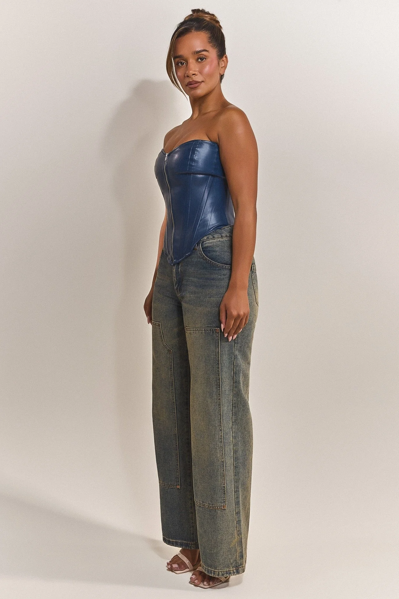 The Cinch Corset in Navy - Image 2