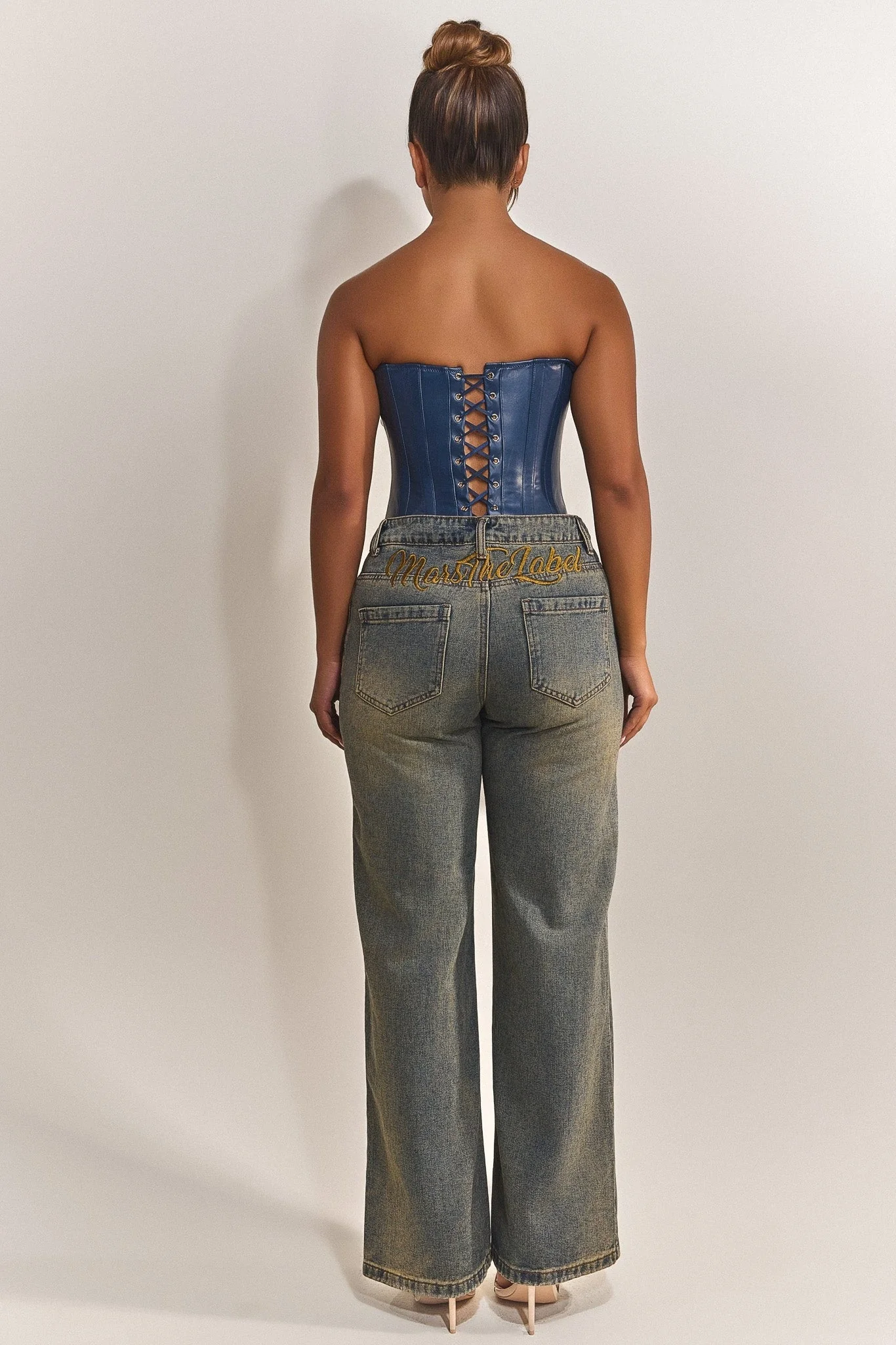 The Cinch Corset in Navy - Image 3