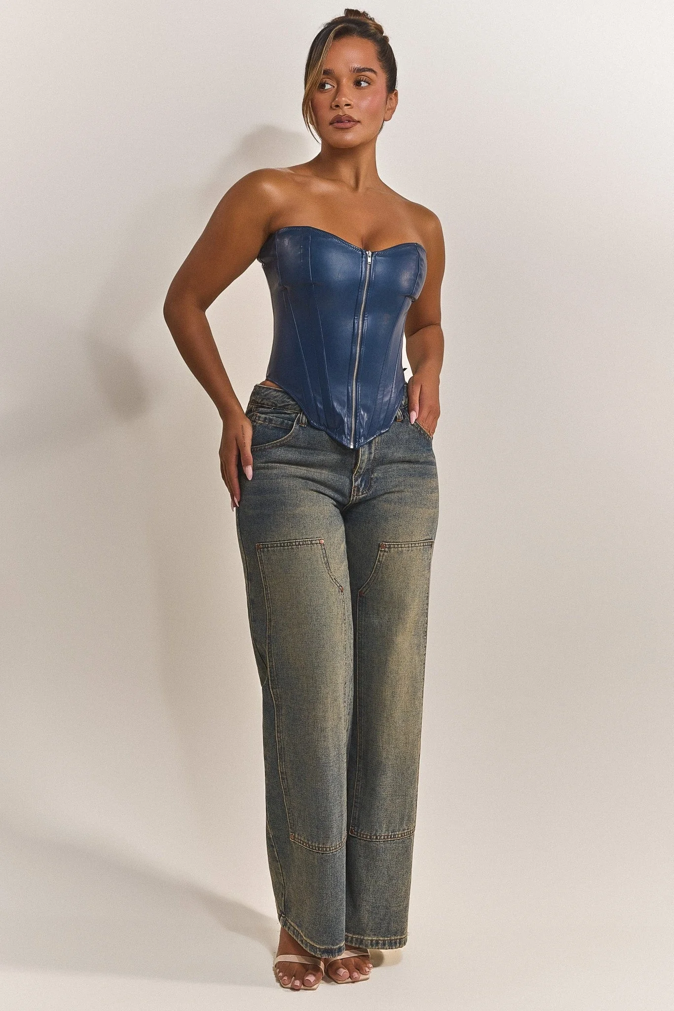 The Cinch Corset in Navy - Image 6