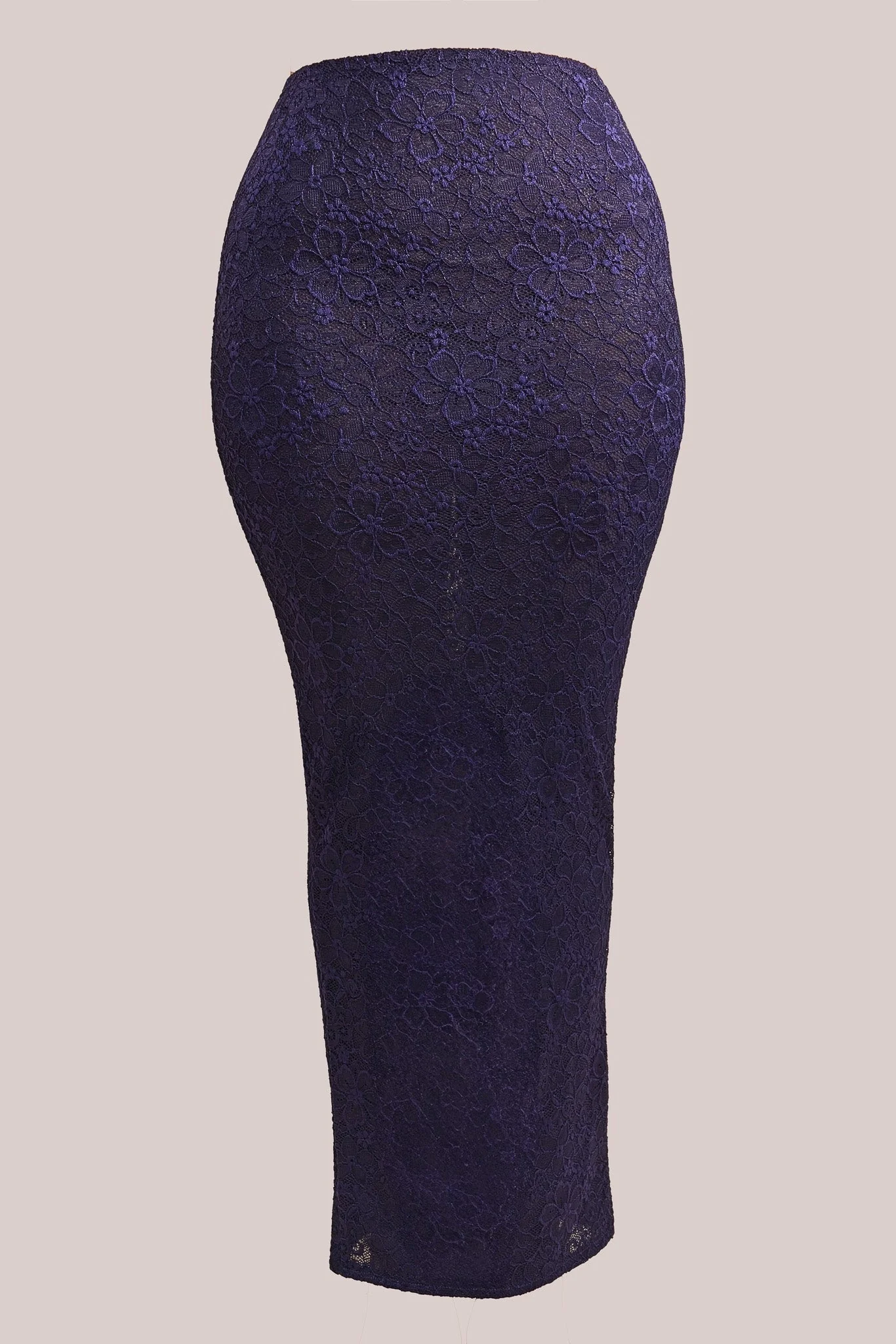 The Cinched Lace Maxi Skirt in Navy - Image 8