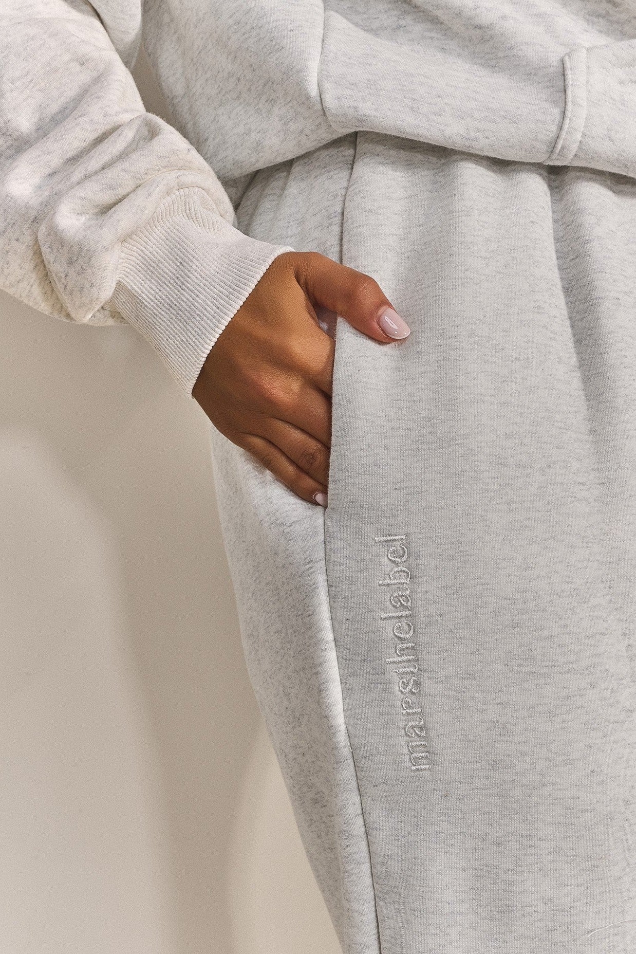 The Classics Cuffed Joggers in Grey Marl - Image 2