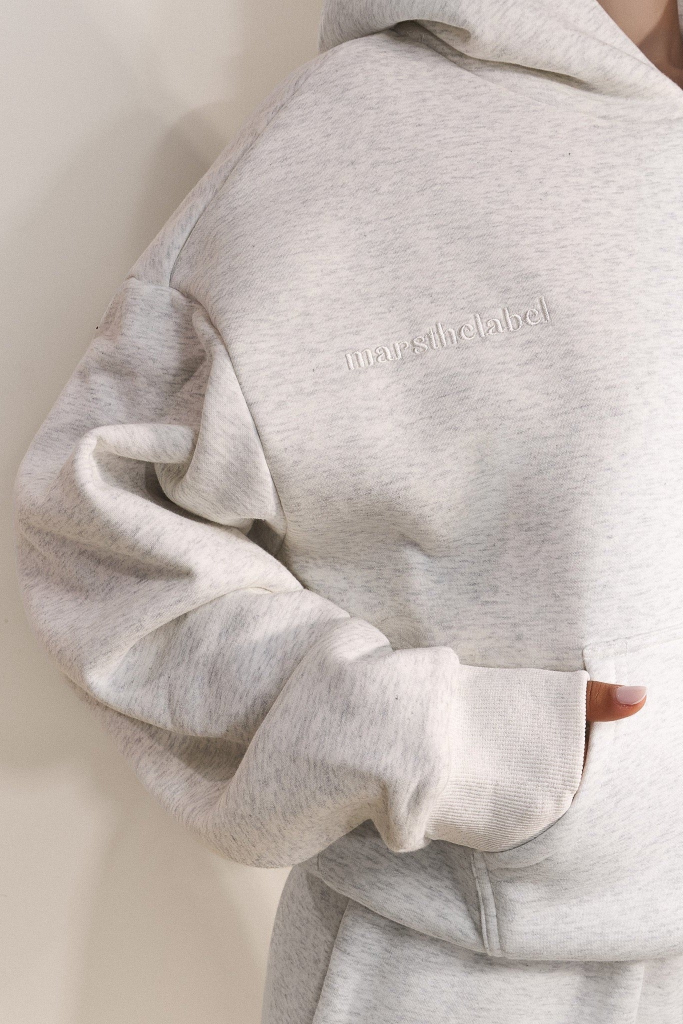 The Classics Hoodie in Grey Marl - Image 3