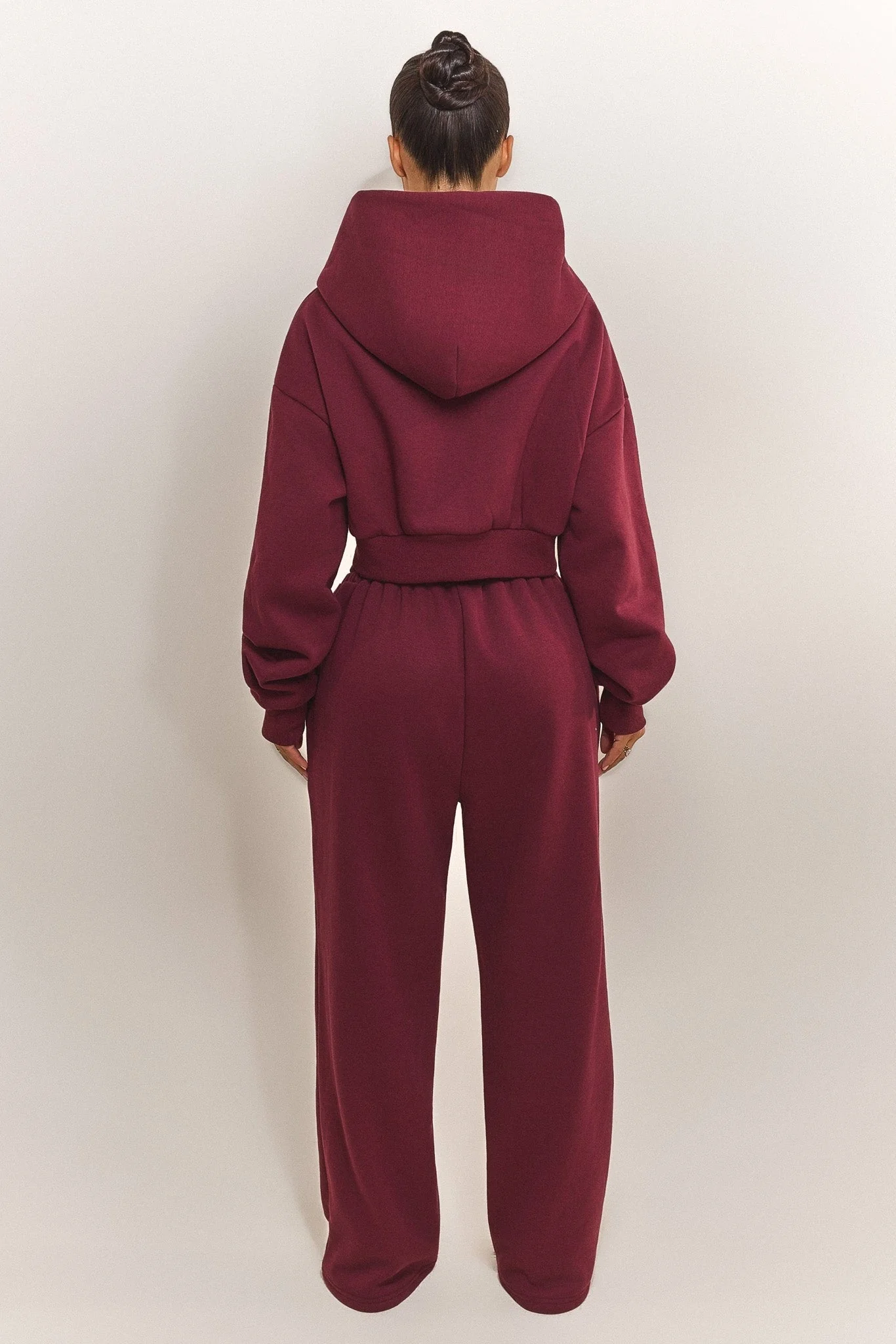 The Classics Longline Zip Jacket in Wine - Image 2