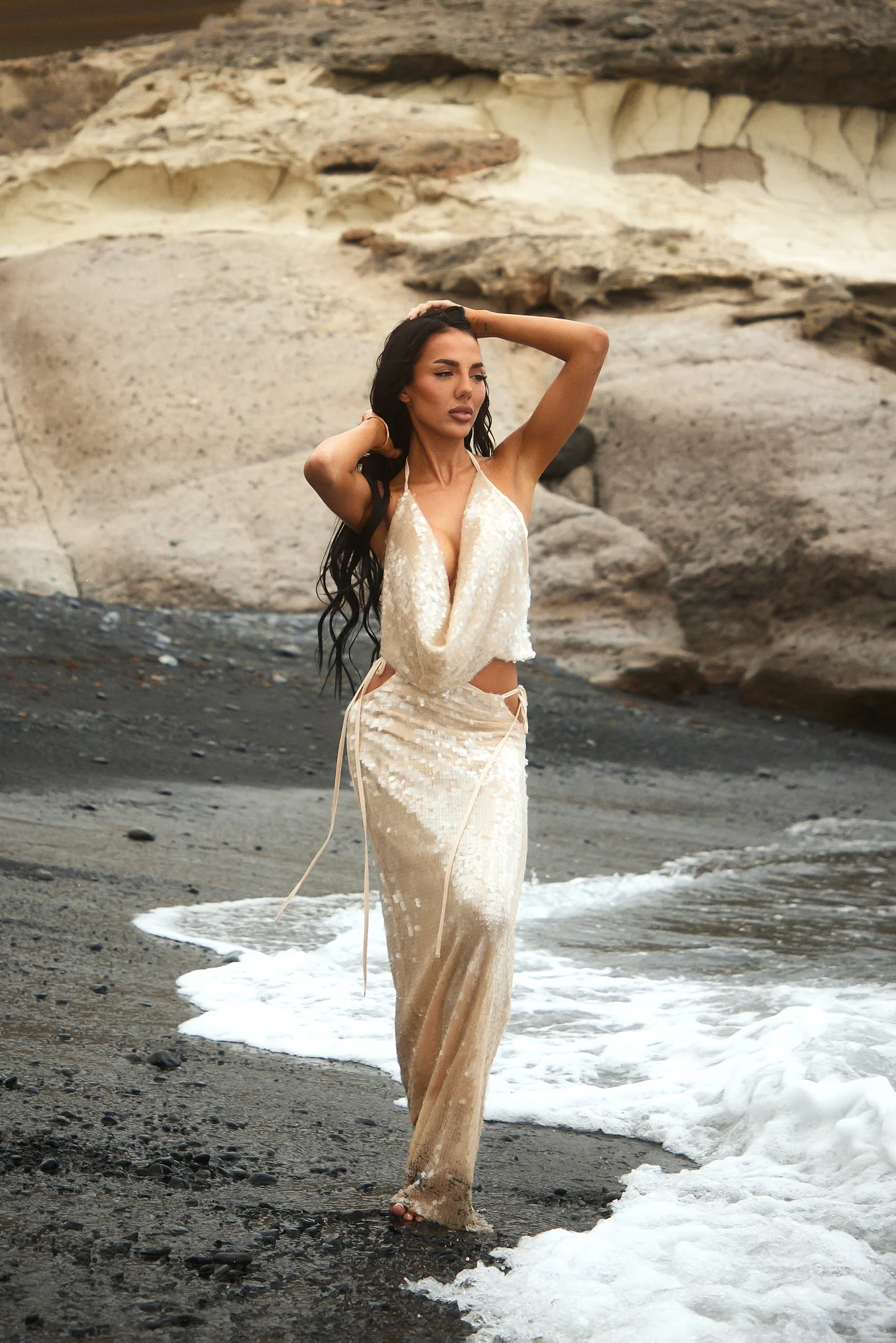 The cowl sequin maxi set - Naked sequin - Image 8