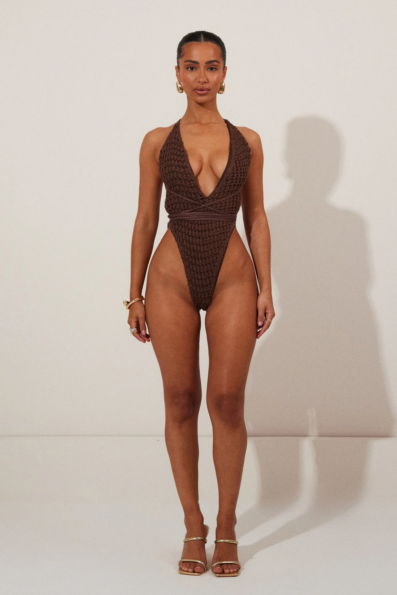 The Crochet Fishtail Swim in Brown - Image 2