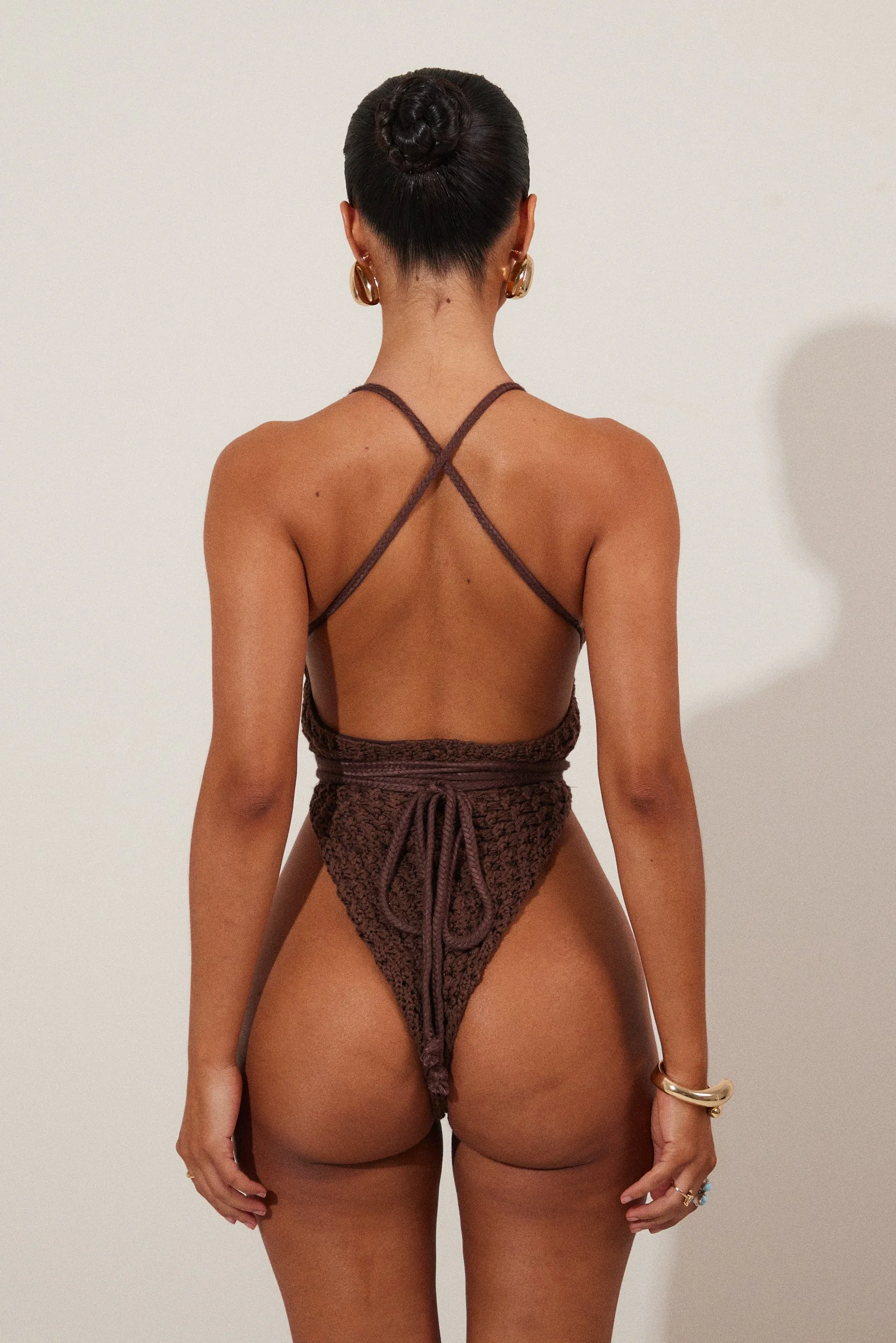 The Crochet Fishtail Swim in Brown - Image 3