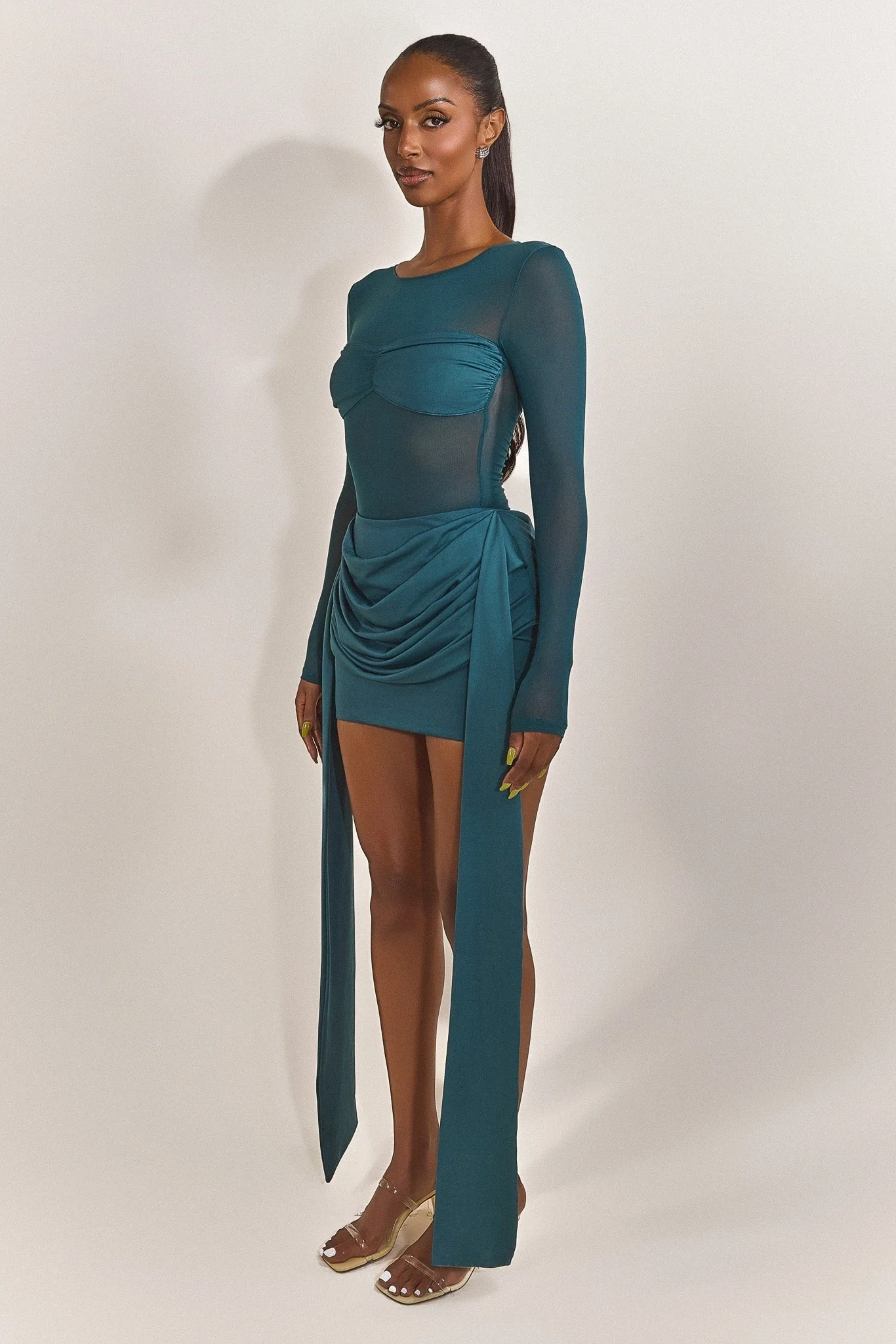 The Yara Skirt in Teal - Image 5