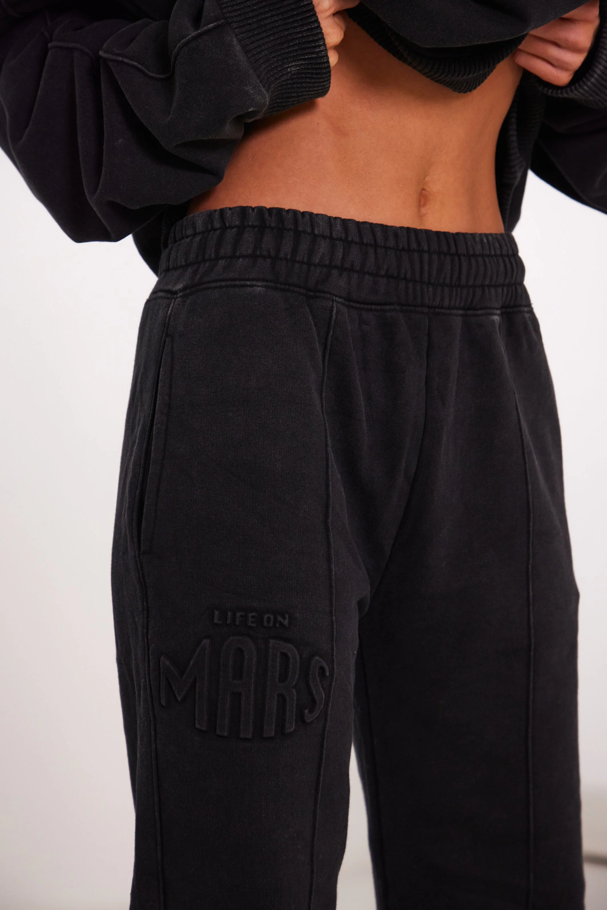The Embossed Joggers in Charcoal - Image 2