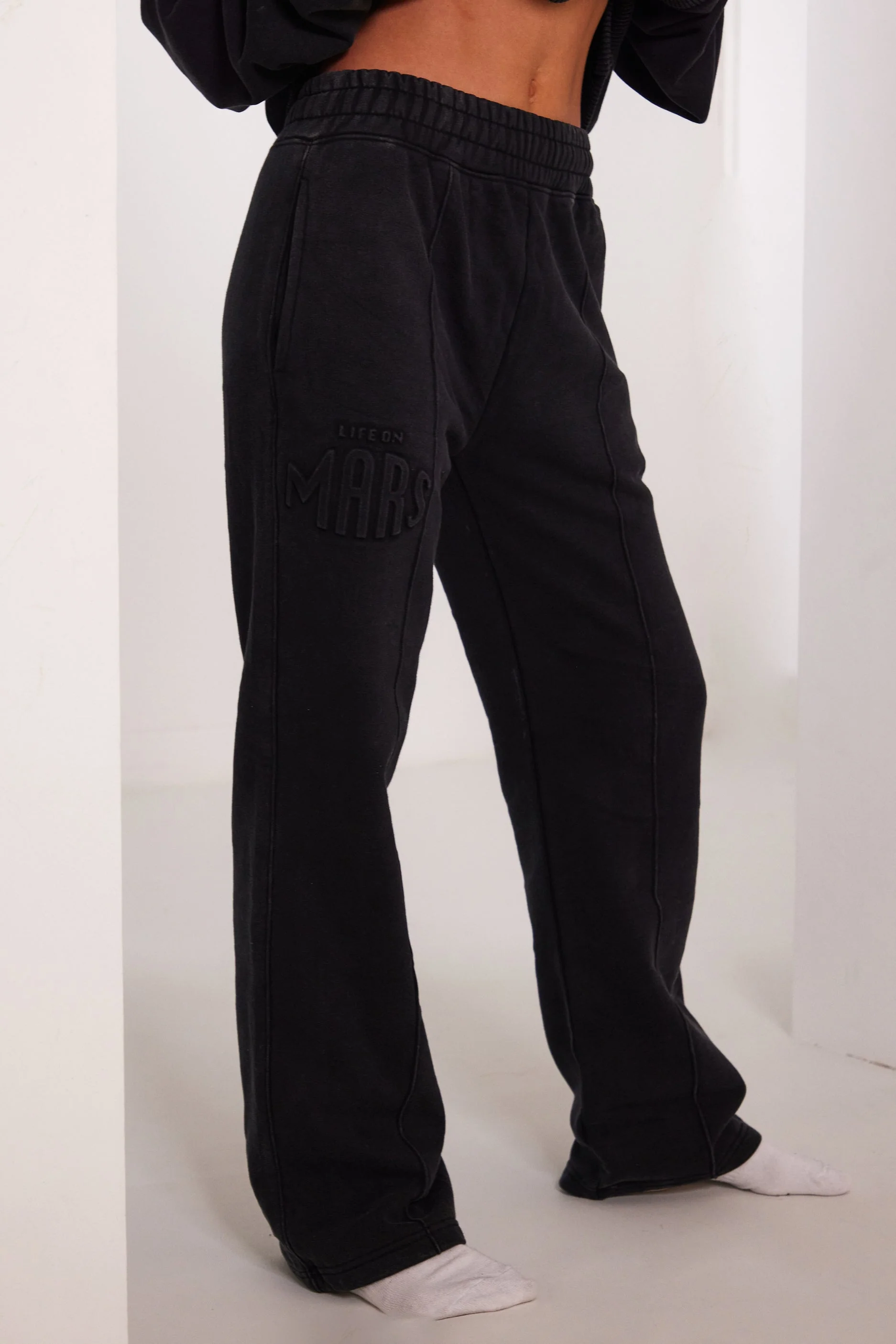 The Embossed Joggers in Charcoal - Image 3