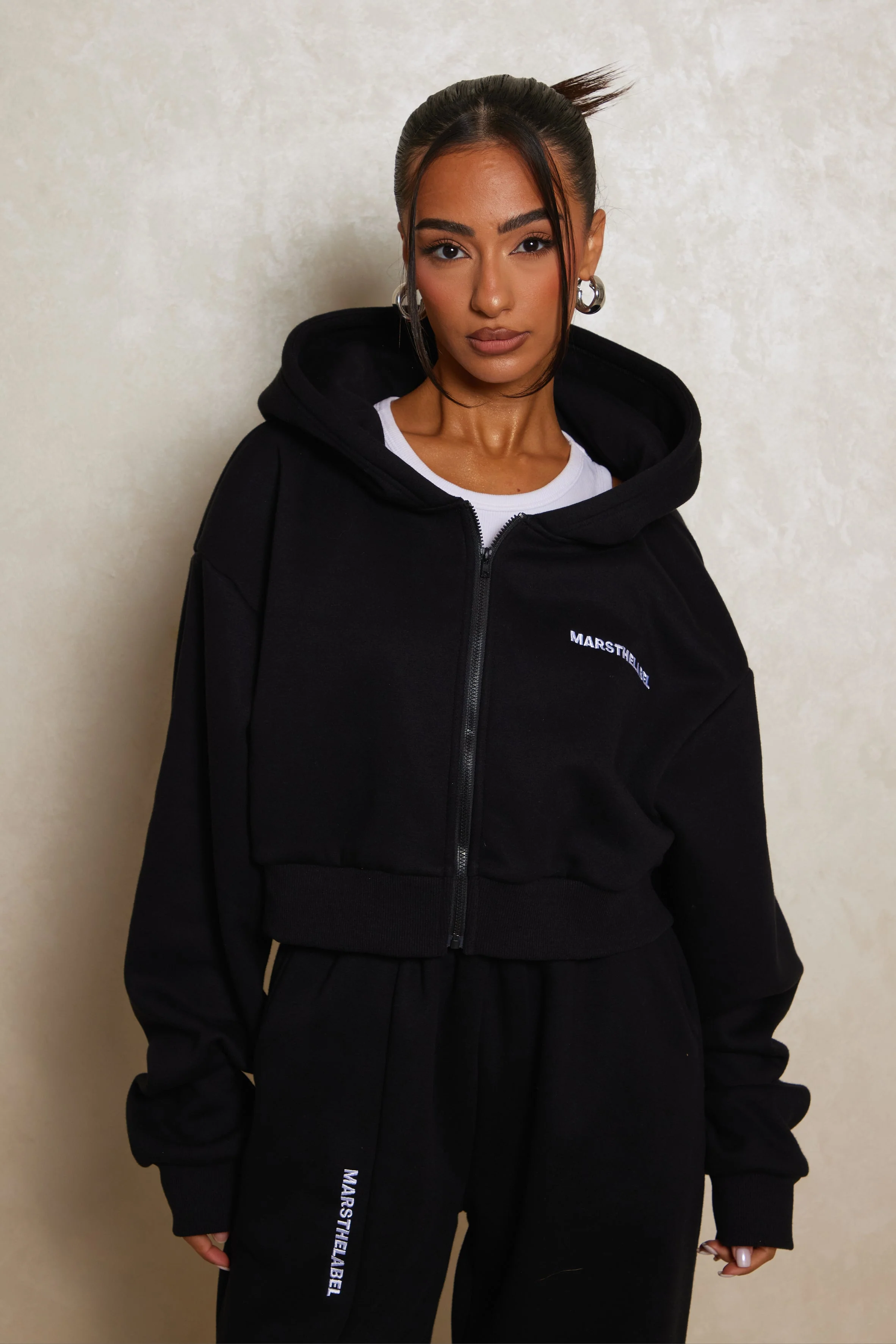 The Essentials Cropped Jacket in Black - Image 6