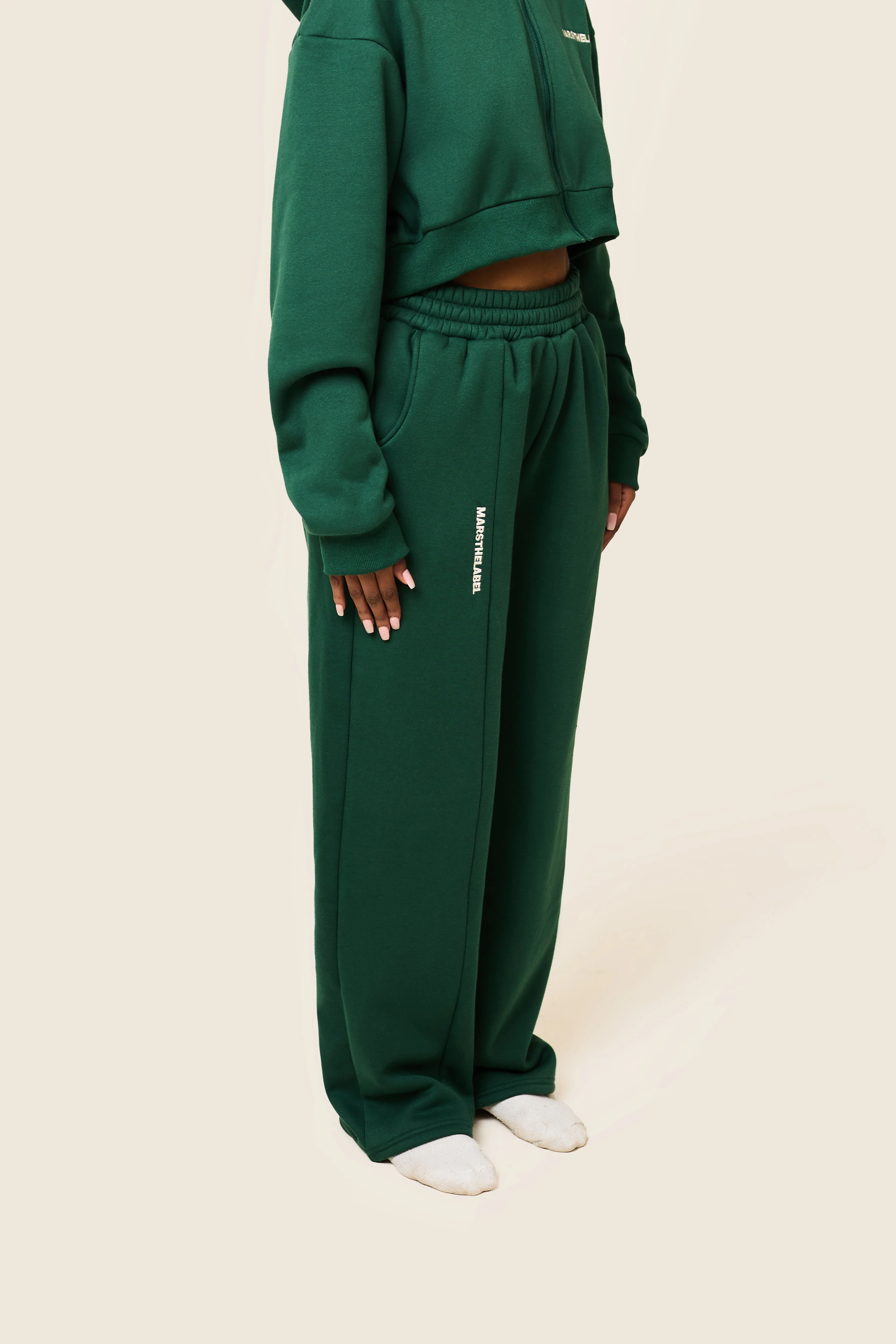 The Essentials Joggers in Forest Green - Image 2