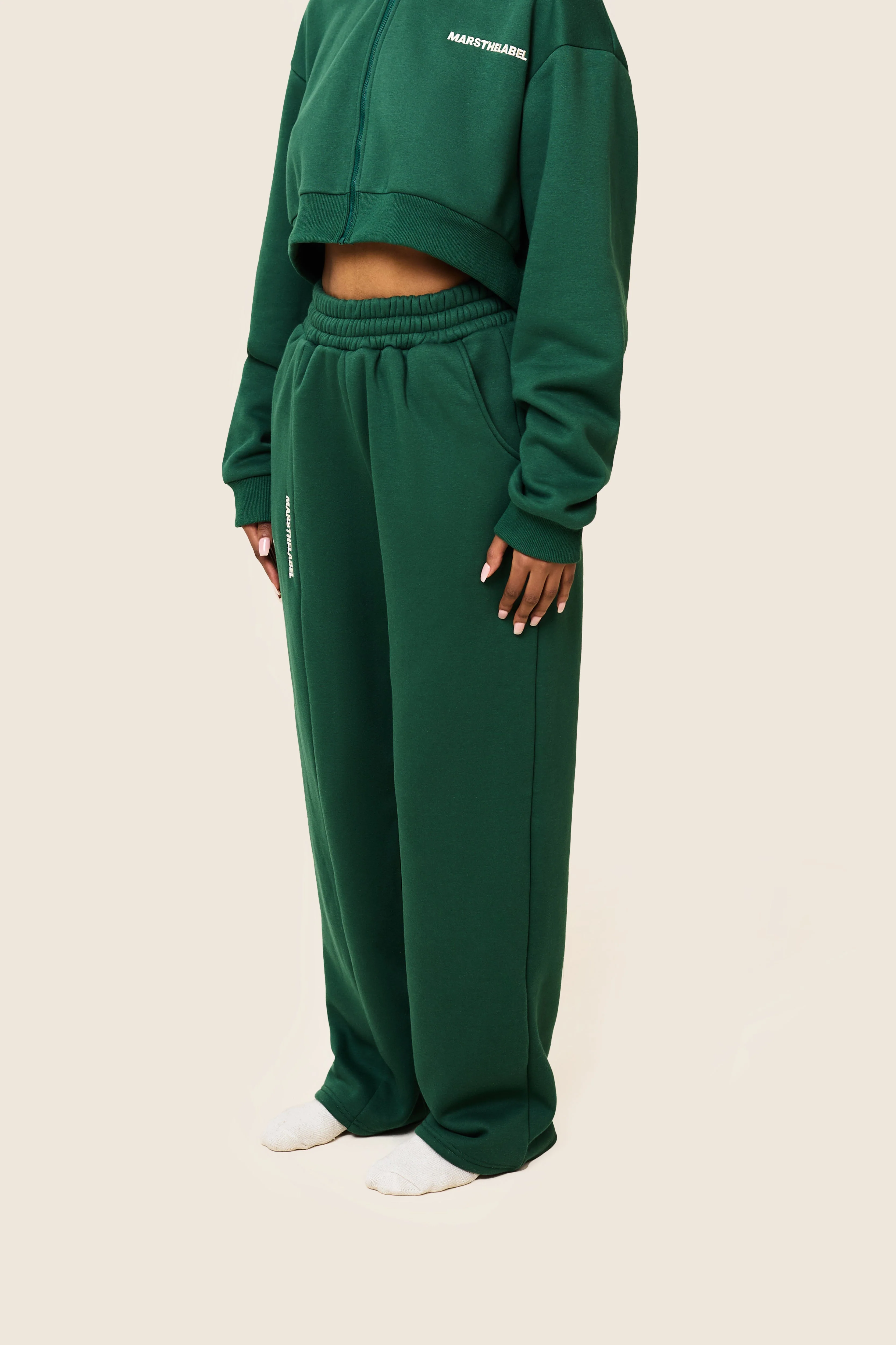 The Essentials Joggers in Forest Green - Image 3