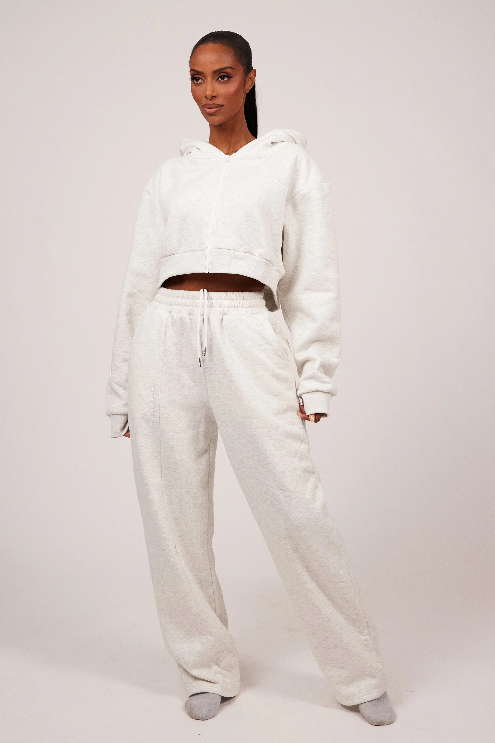 The Essentials Joggers in Marl Grey - Image 5