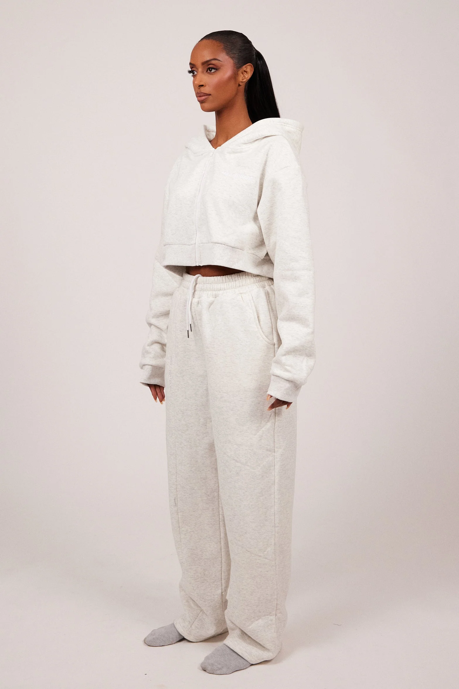 The Essentials Joggers in Marl Grey - Image 7