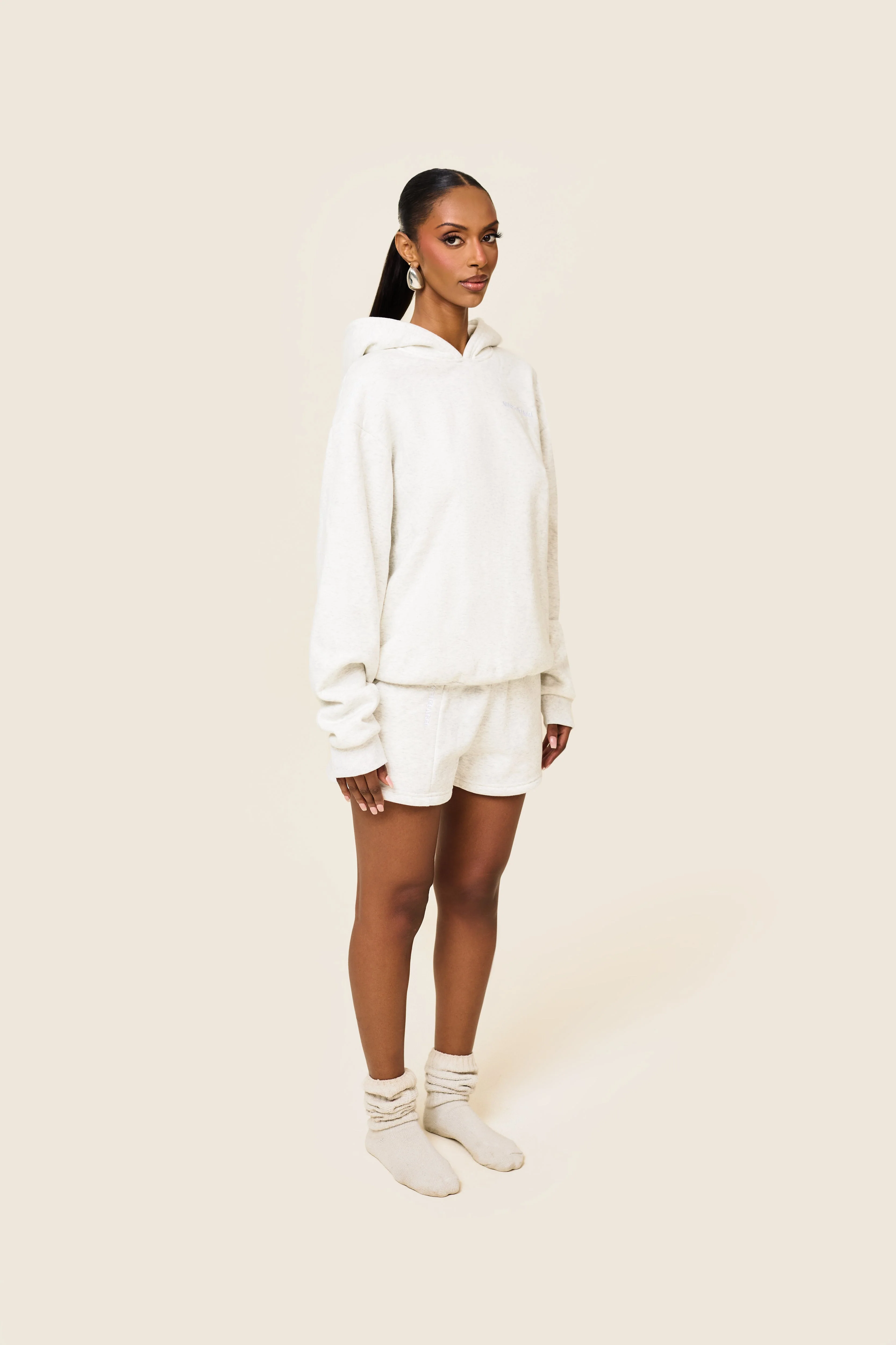 The Essentials Shorts in Marl Grey - Image 5