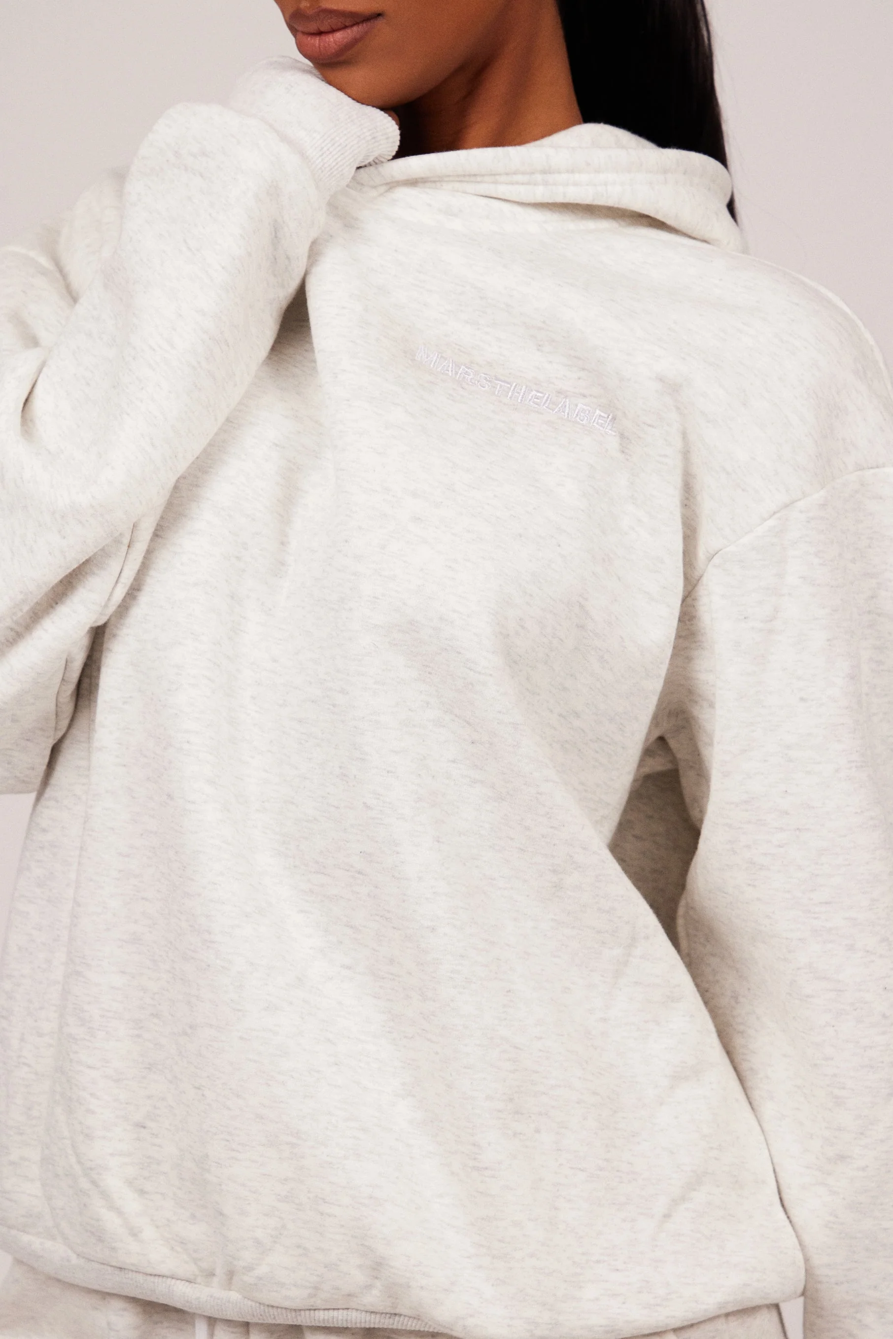 The Essentials Hoodie in Marl Grey - Image 10