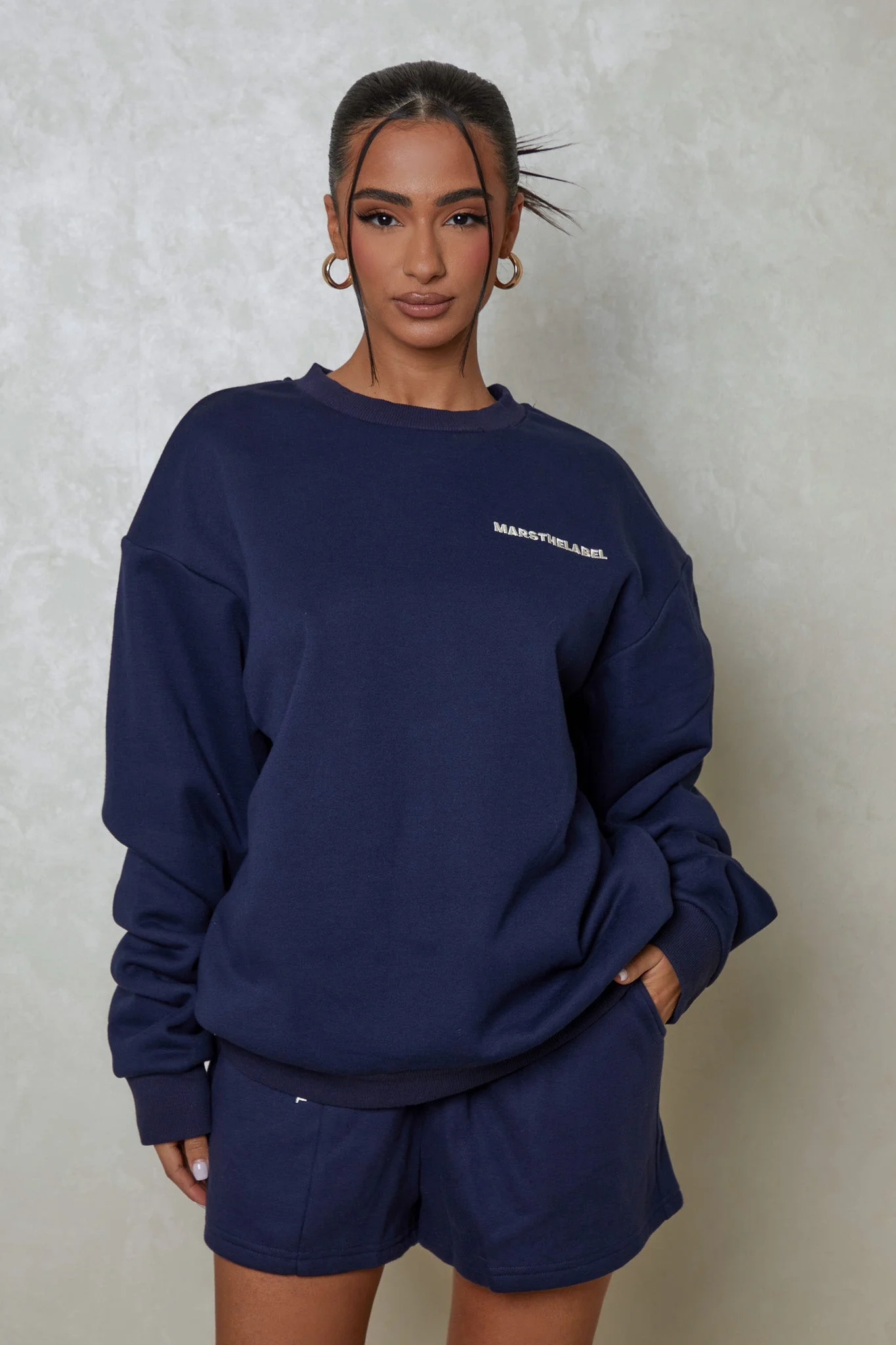 The Essentials Sweater in Navy - Image 4