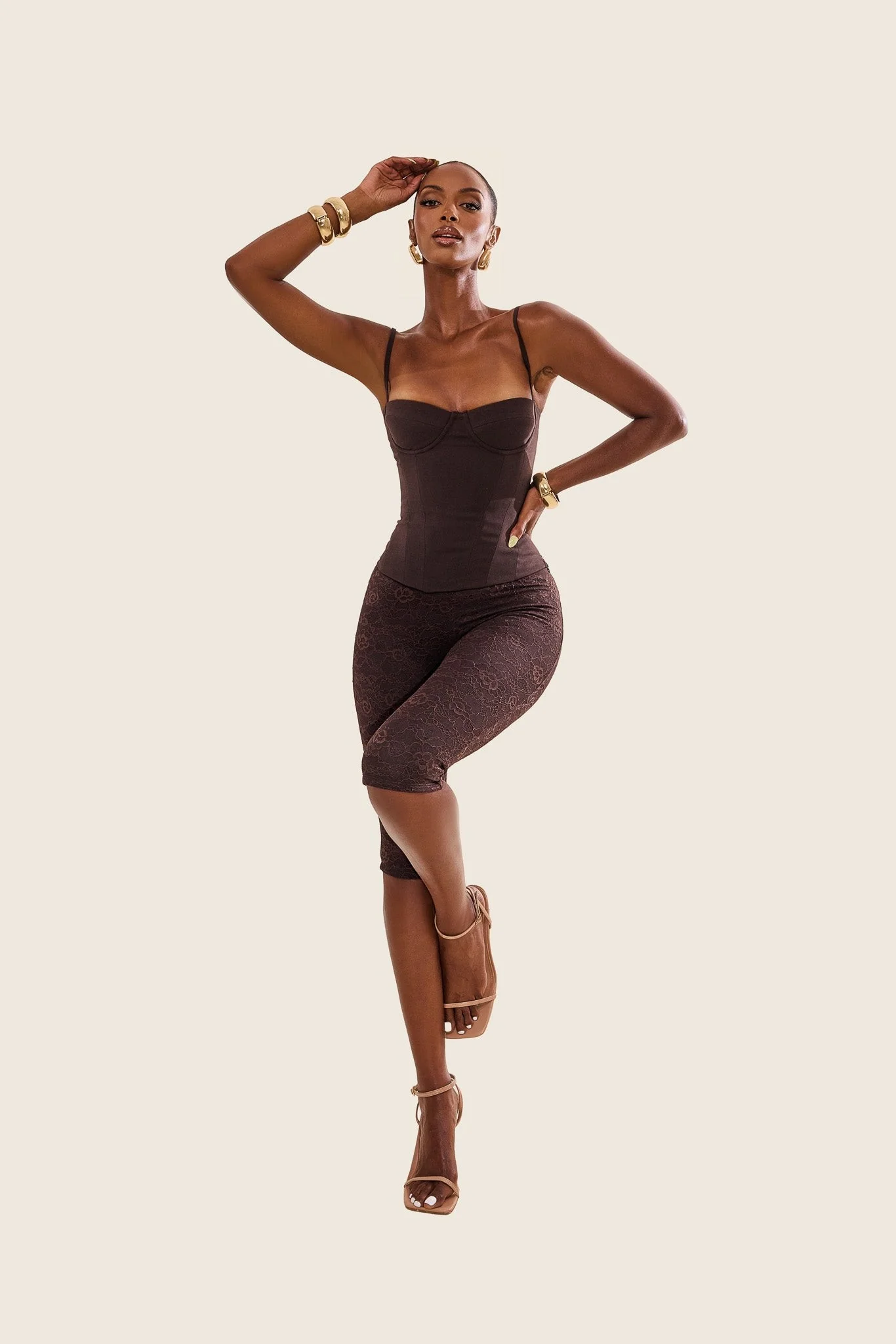 The Everly Corset in Brown - Image 6