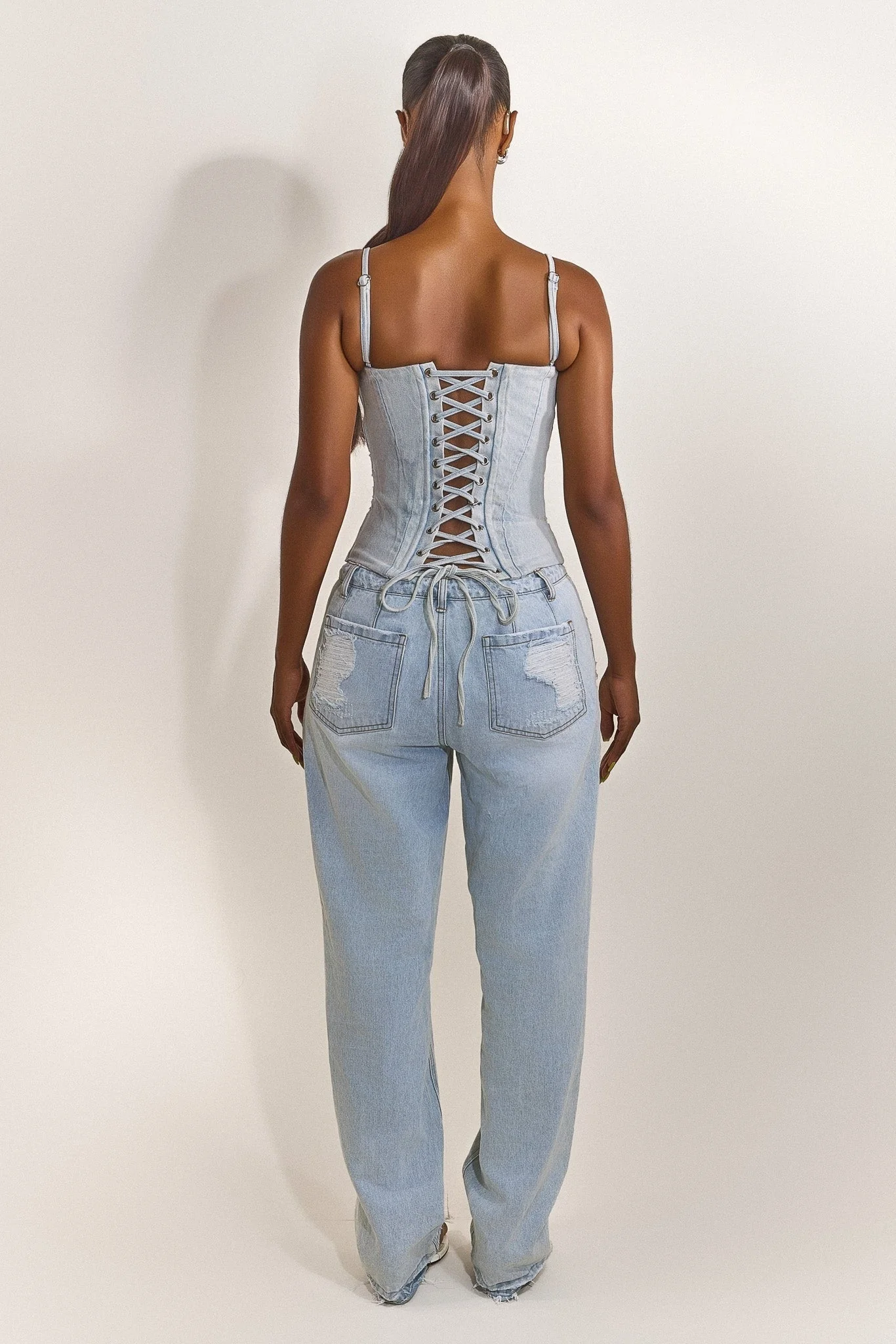 The Everly Corset in Denim - Image 3