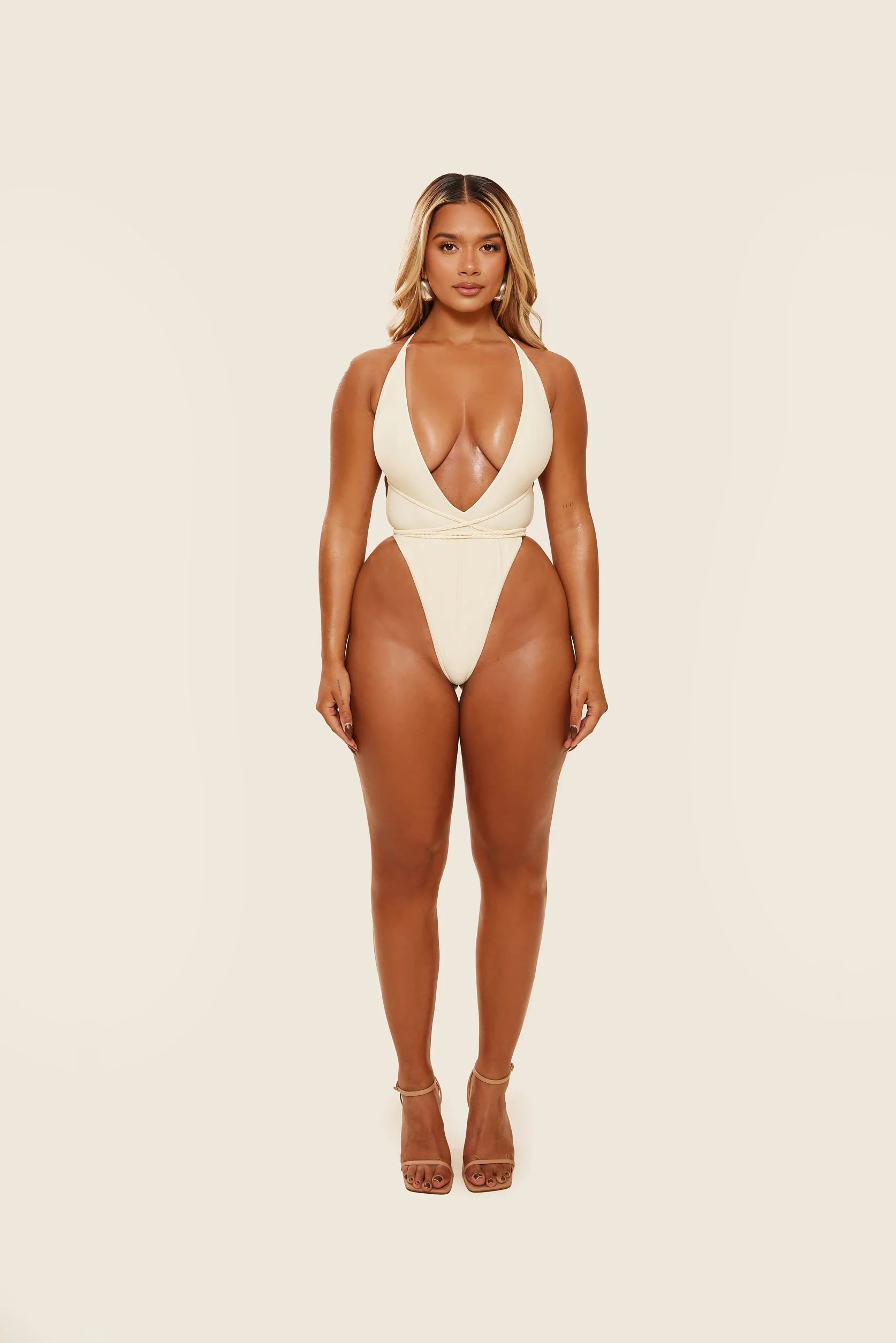 The Fishtail Swim in Cream