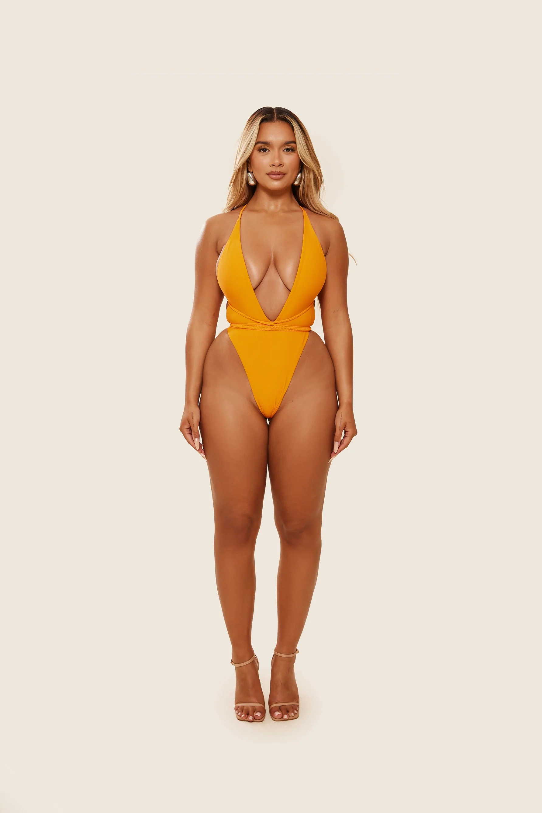 The Fishtail Swim in Orange