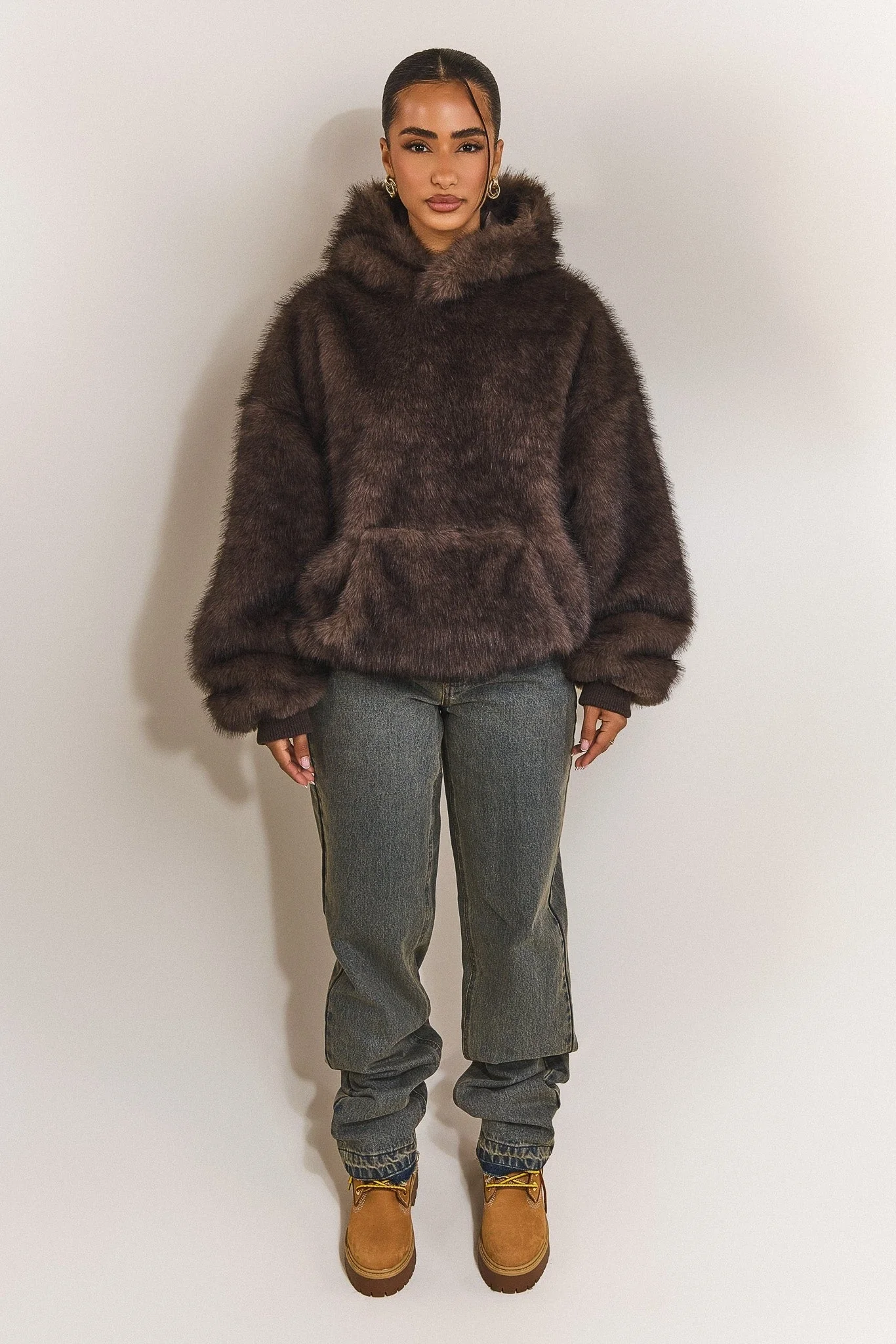 The Blair Hoodie in Brown - Image 5