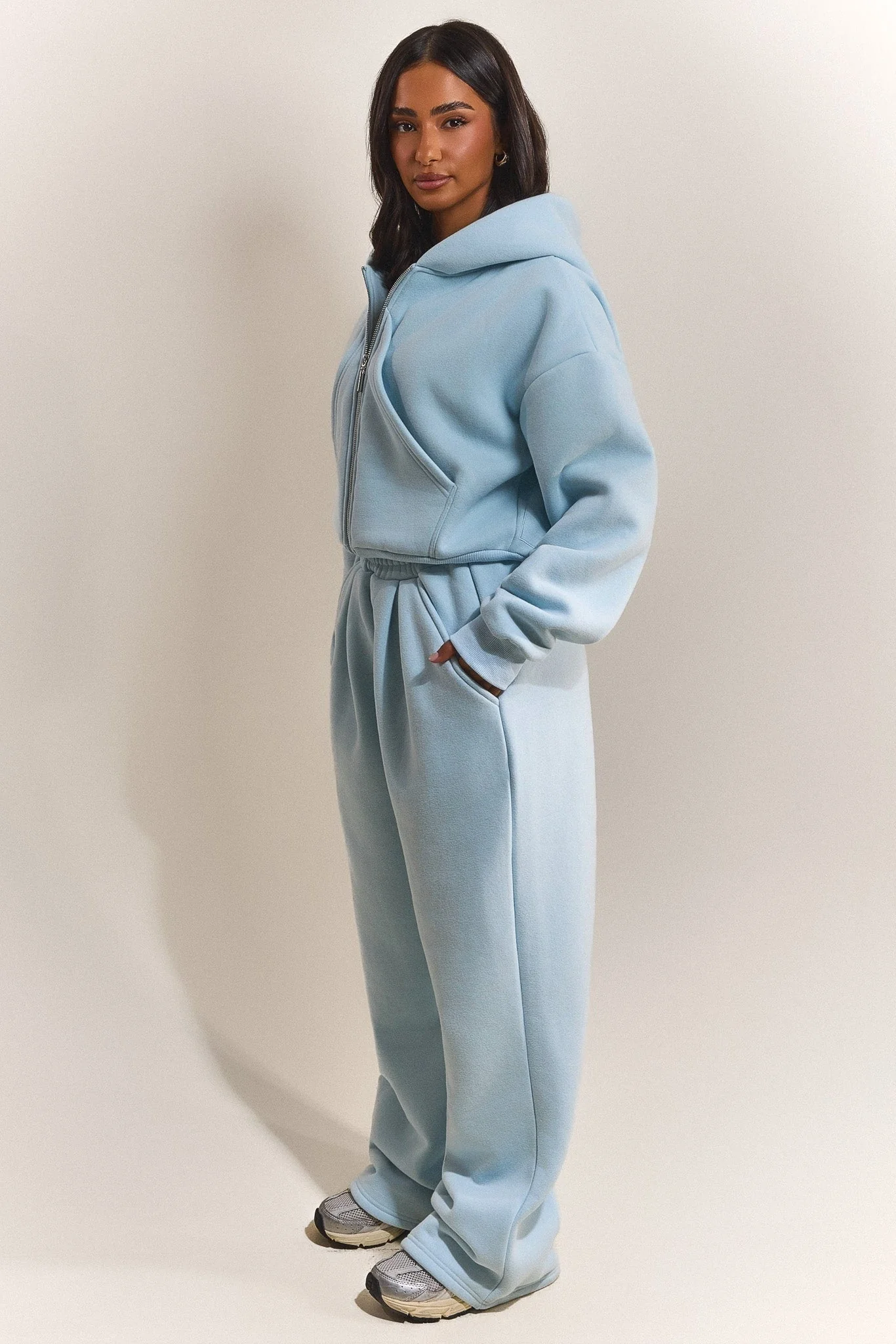 The Graphic Mars Wide Leg Joggers in Baby Blue - Image 3