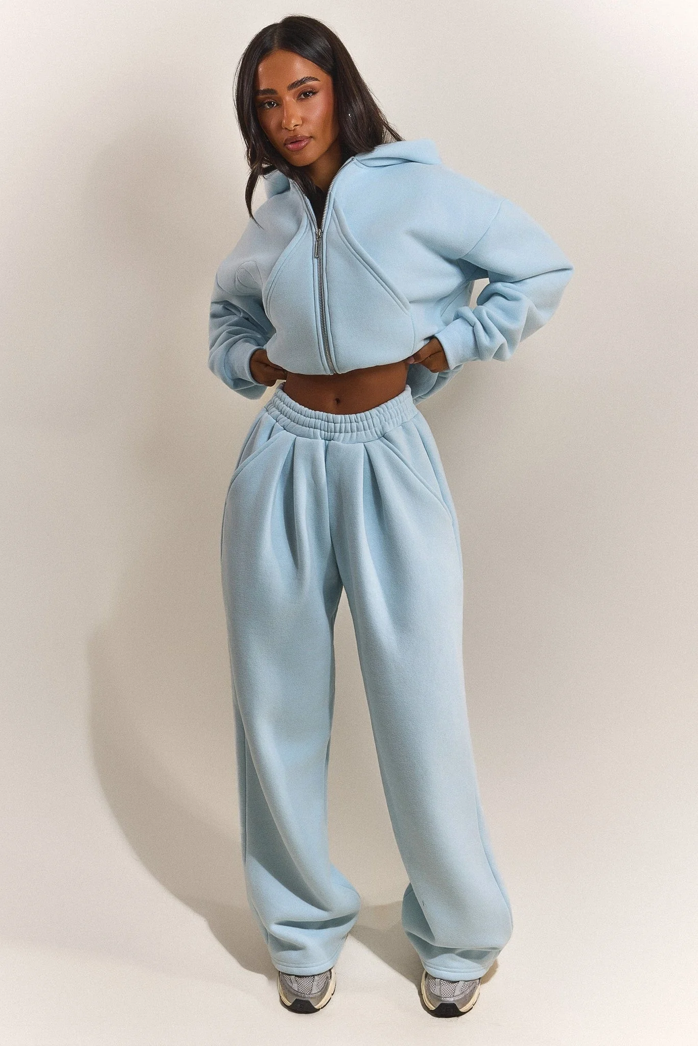 The Graphic Mars Wide Leg Joggers in Baby Blue - Image 5