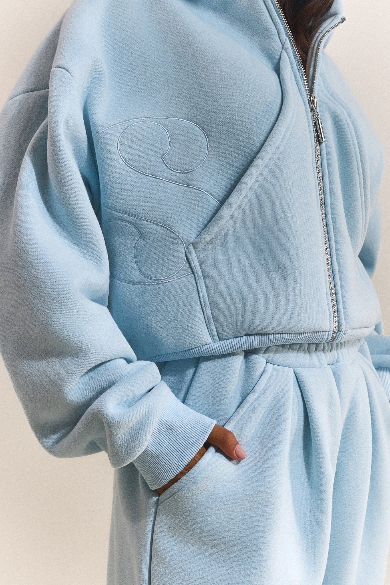 The Graphic Mars Wide Leg Joggers in Baby Blue - Image 6