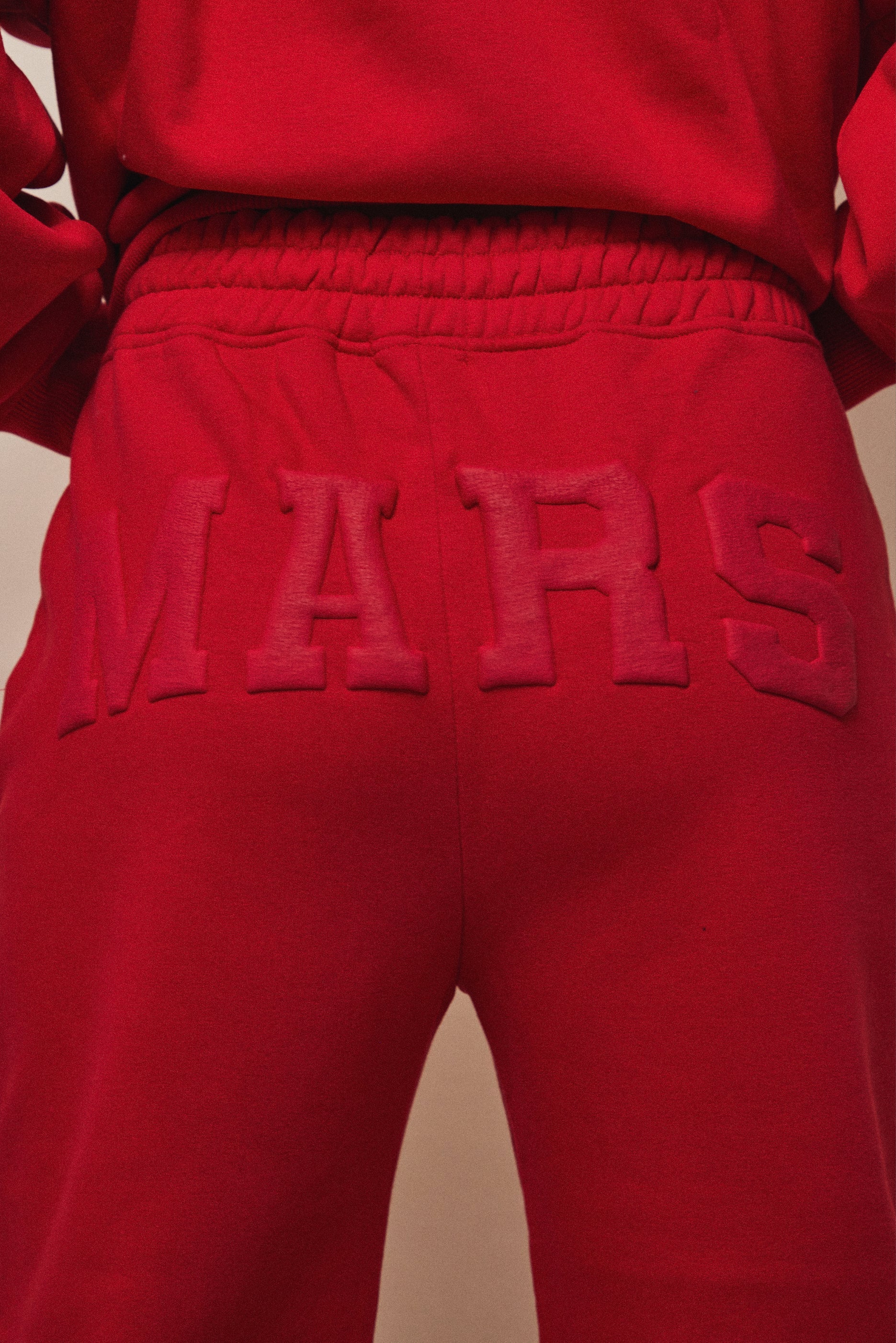 The Graphic Varsity Cuffed Joggers in Red - Image 8