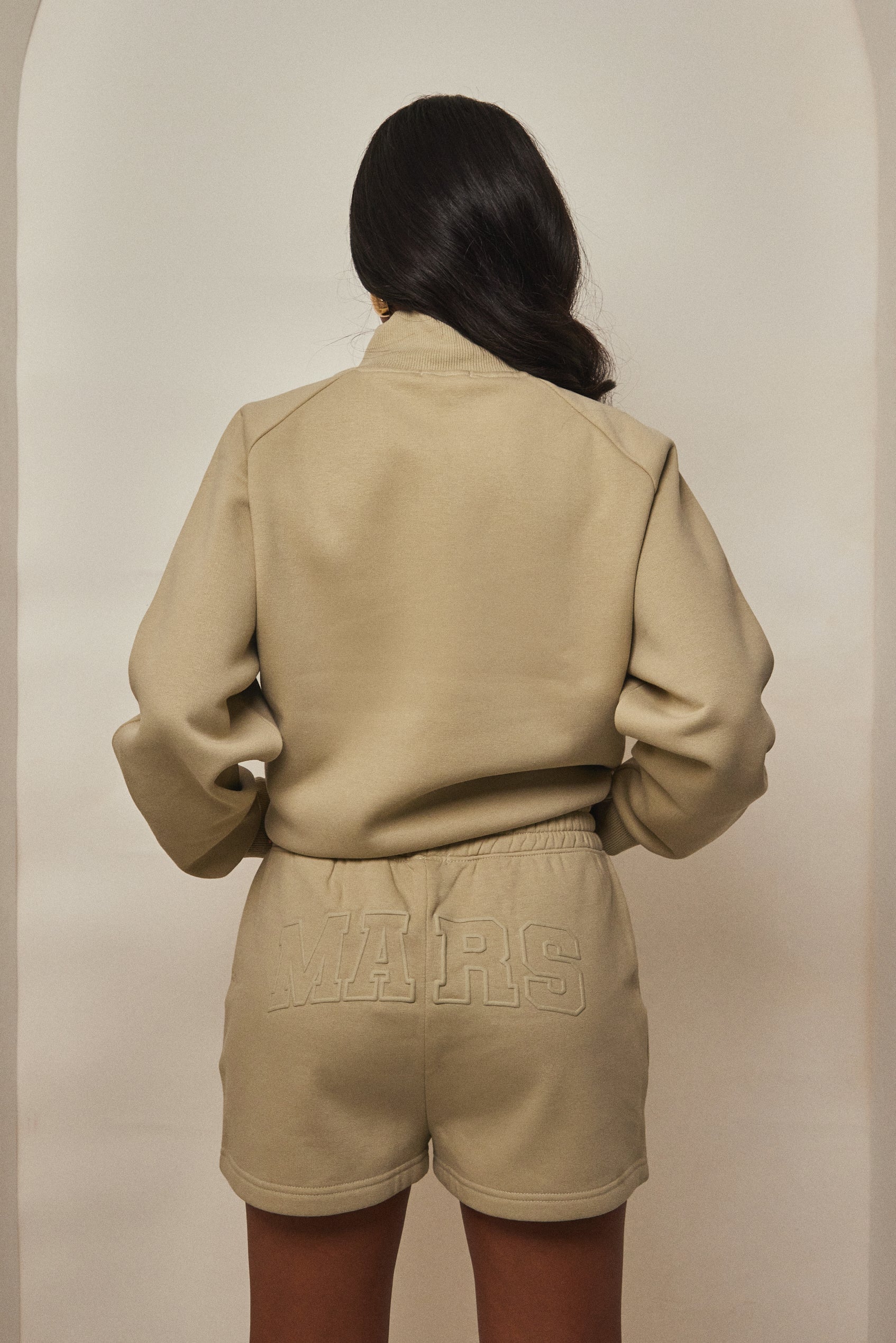The Graphic Varsity Shorts in Stone - Image 7