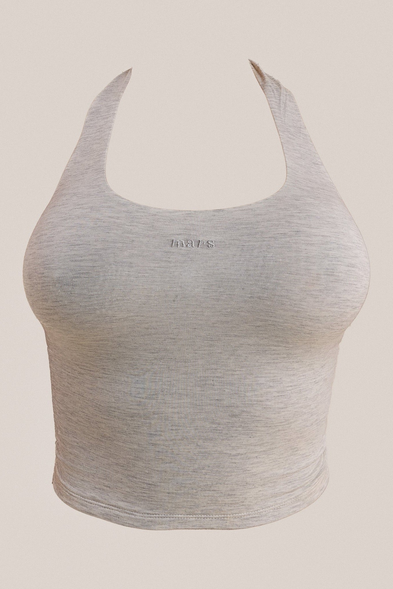 The Halter Vest in Grey Marl - Image 6