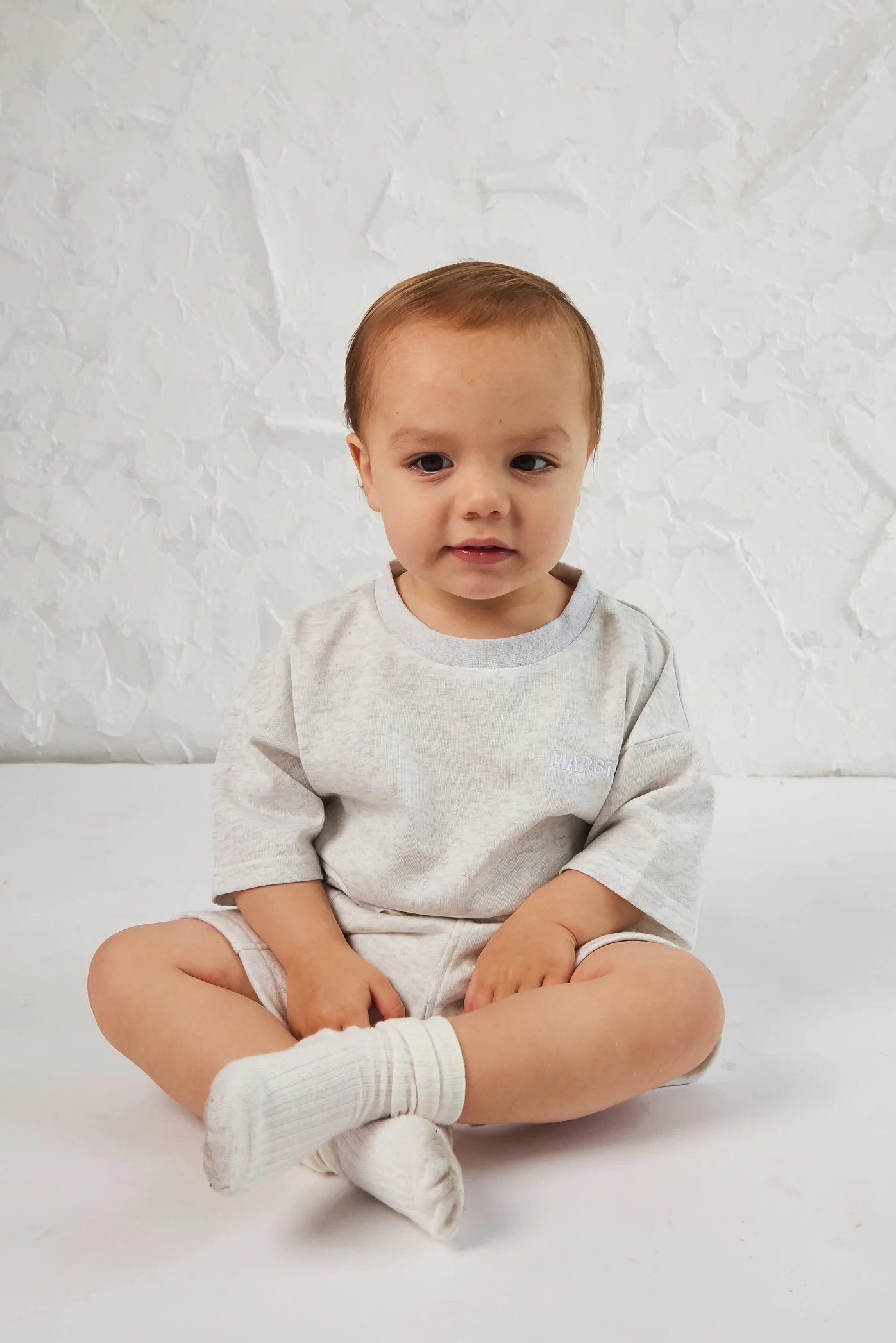 The Kids Essentials Jersey Tshirt in Marl Grey - Image 5