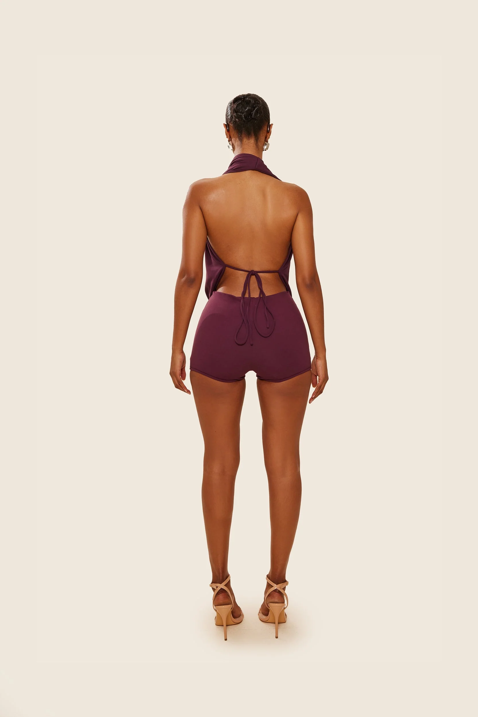 The Leia Set with Shorts in Plum - Image 6