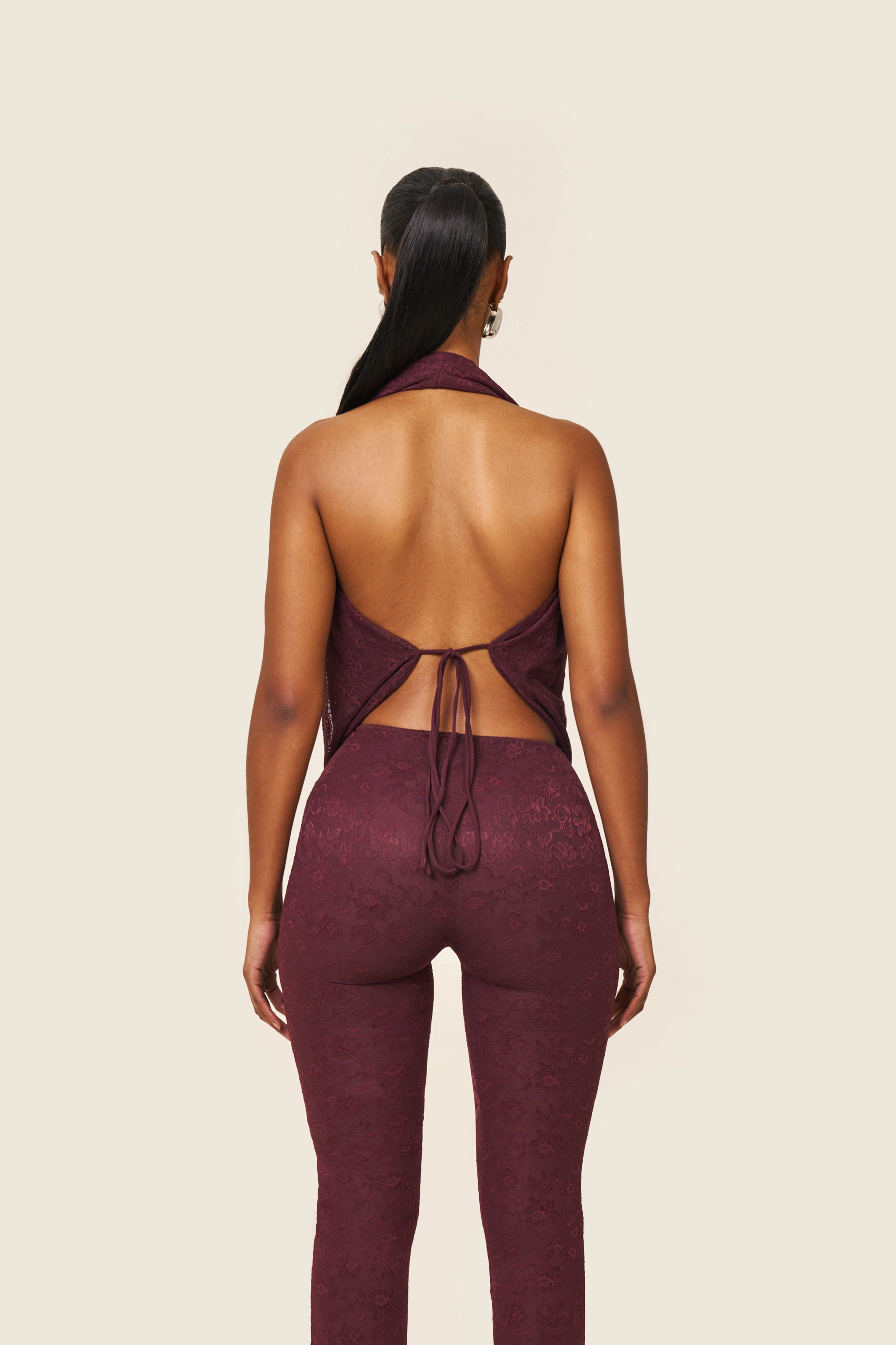 The Leia Top in Plum Lace - Image 8