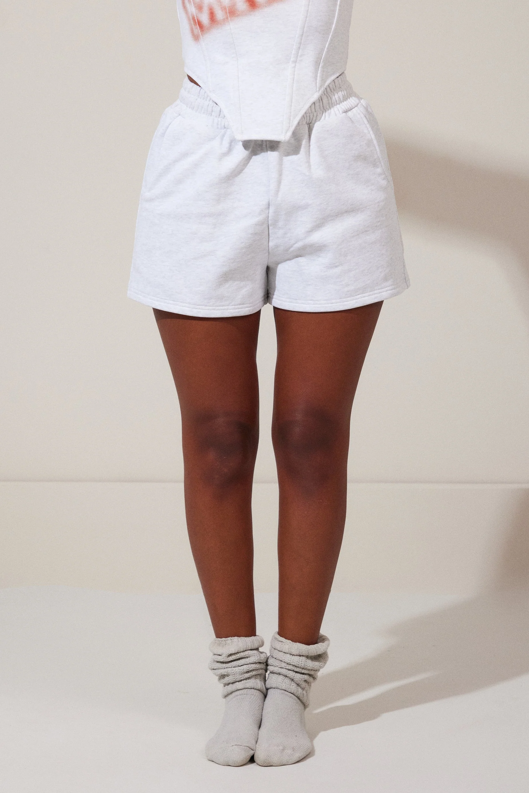 The Life On Mars Faded Print Shorts in Grey - Image 8