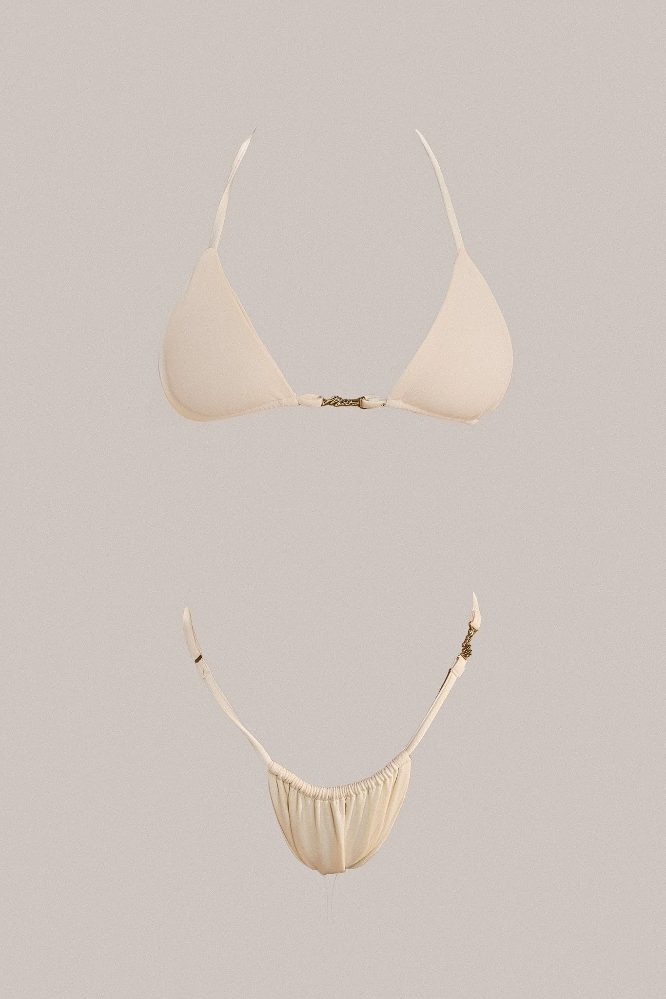 The Mars Detail String Bikini in Cream - Image 4