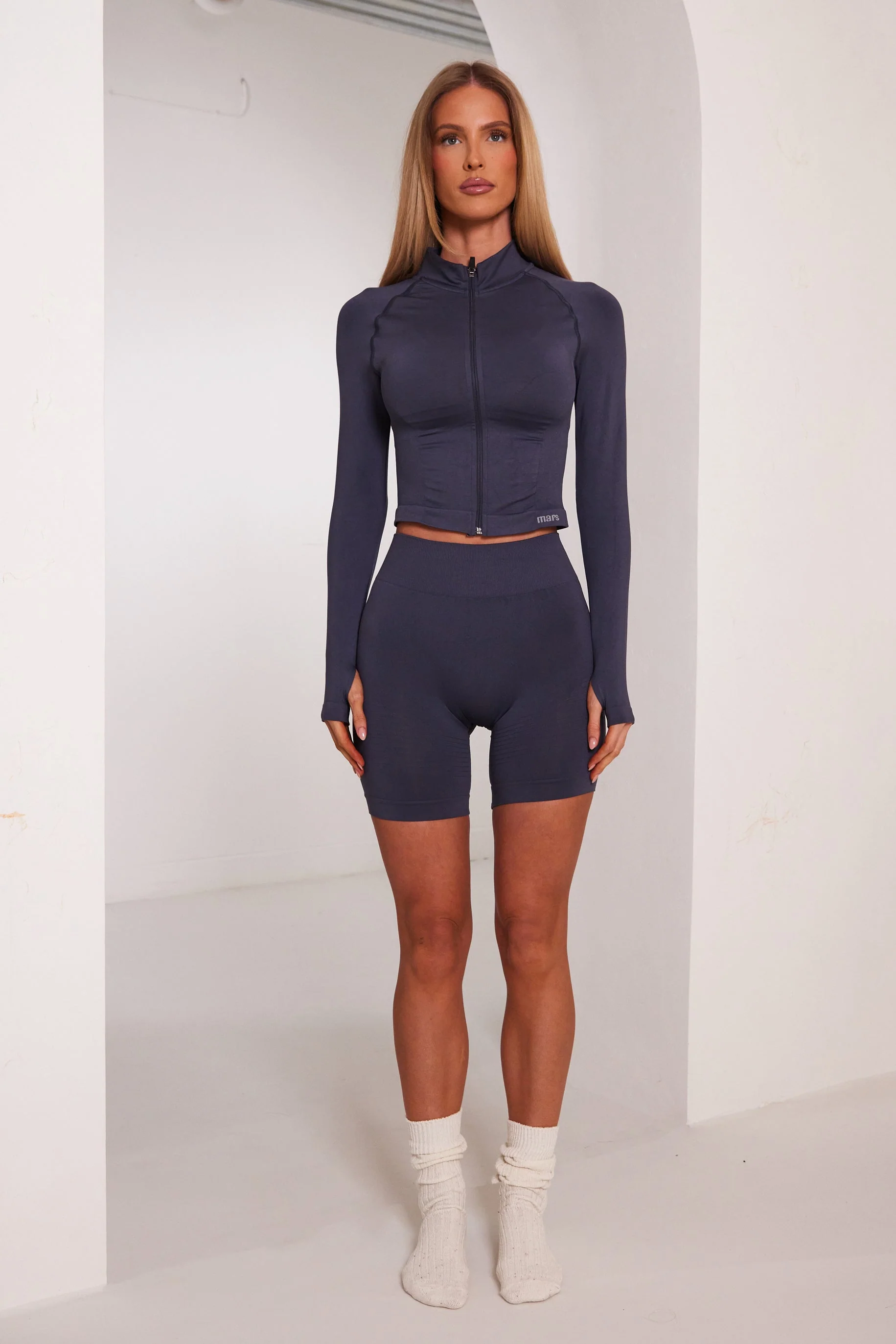 The Mars seamless Zip jacket navy - Image 11
